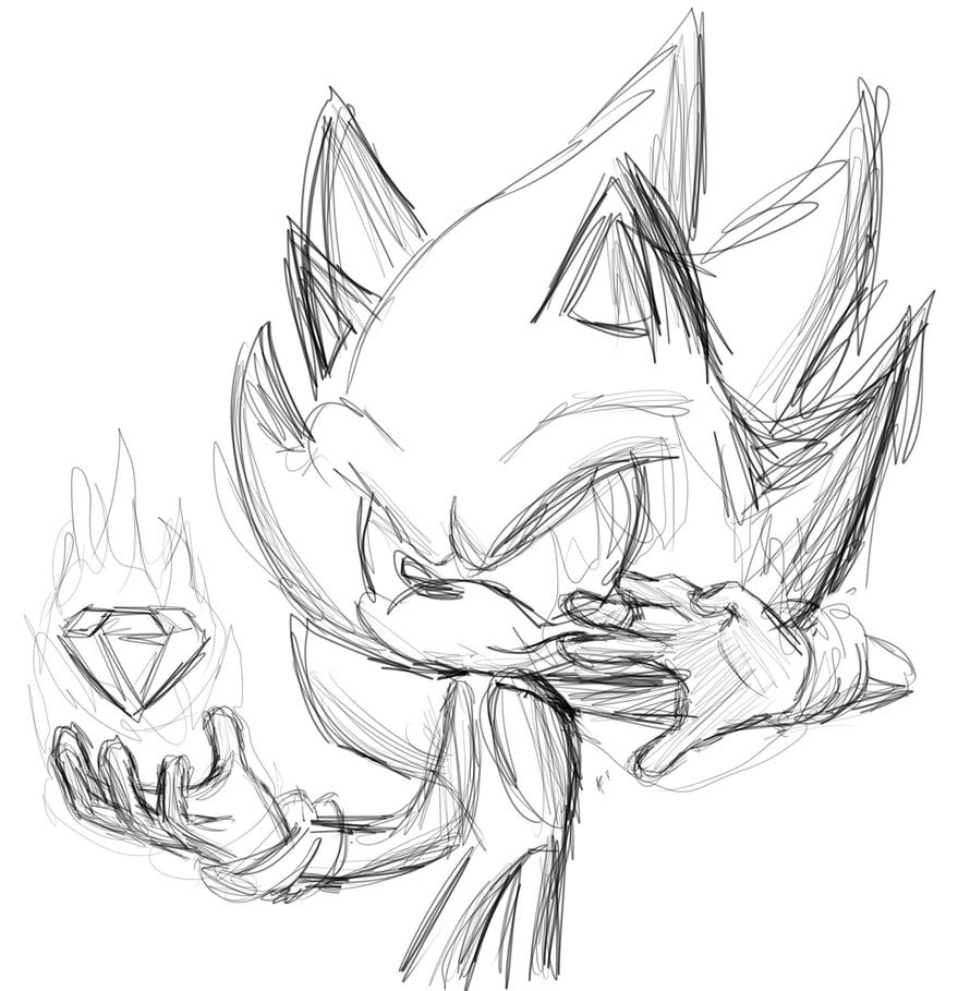 Dark Sonic Coloring Page Printable