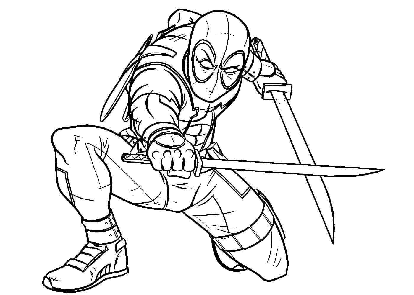 Deadpool Printable Coloring Pages