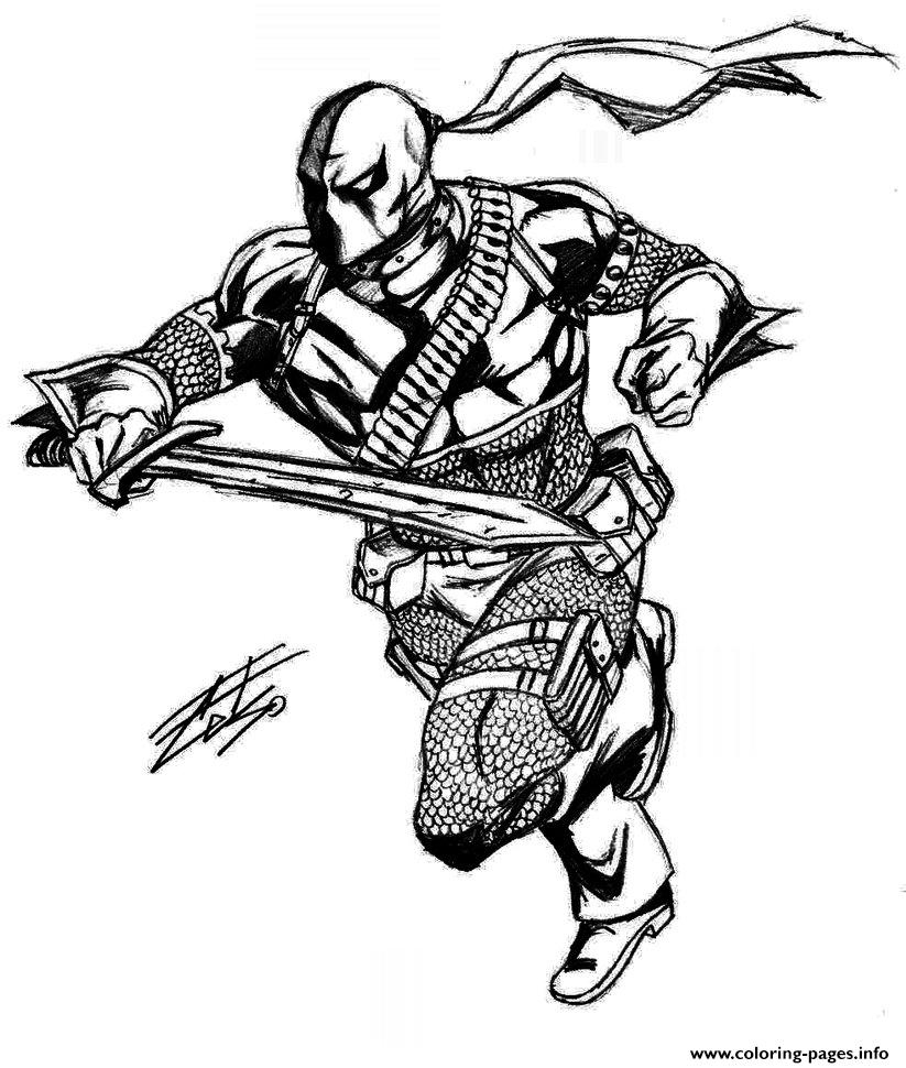 Deathstroke Original Coloring Pages Printable