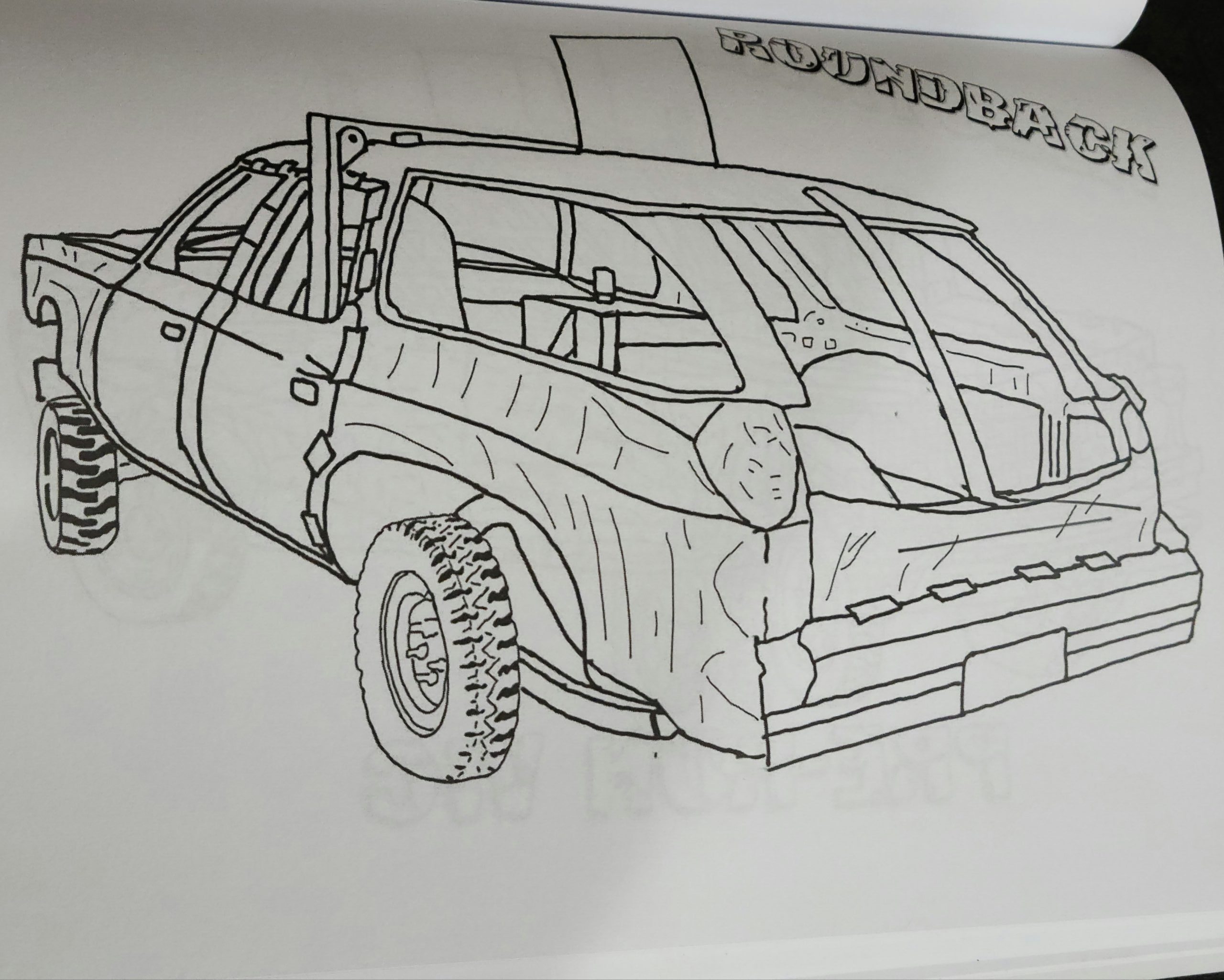 Demolition Derby Car Coloring Book NLR Derby Parts