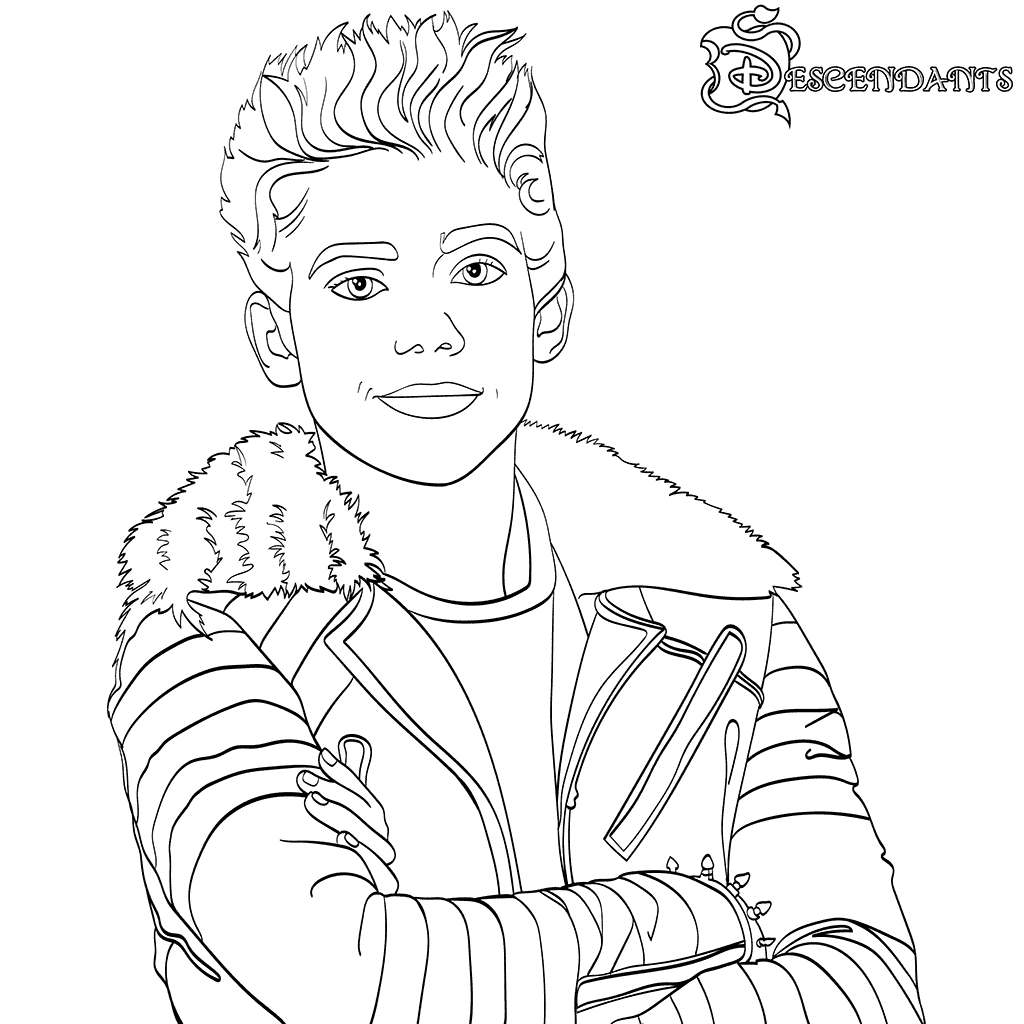 Free Descendants Printable Coloring Pages