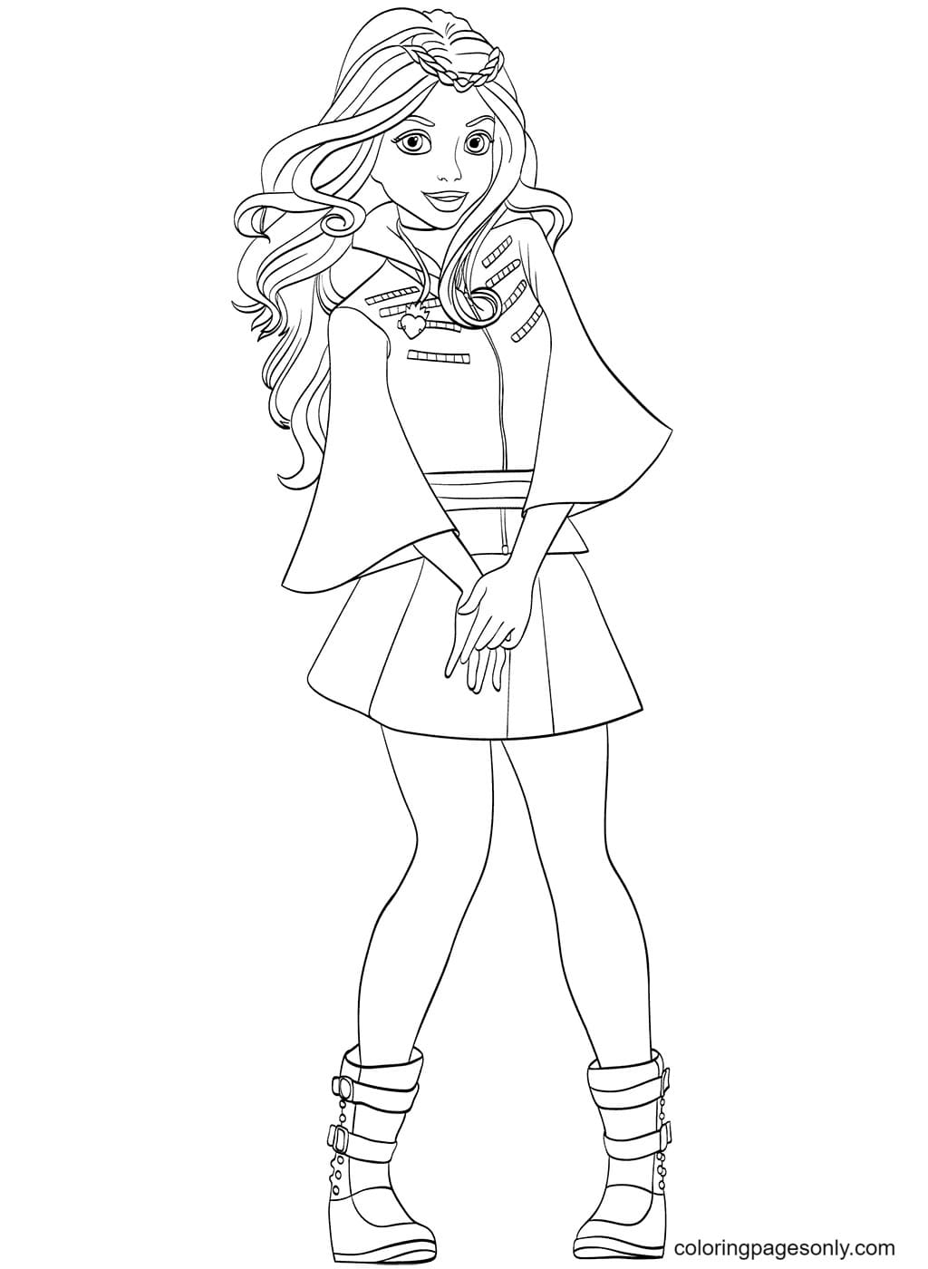 Descendants Evie Coloring Page Free Printable Coloring Pages