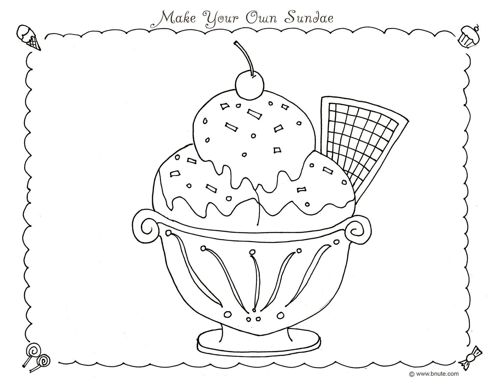 Dessert Coloring Pages To Download And Print For Free