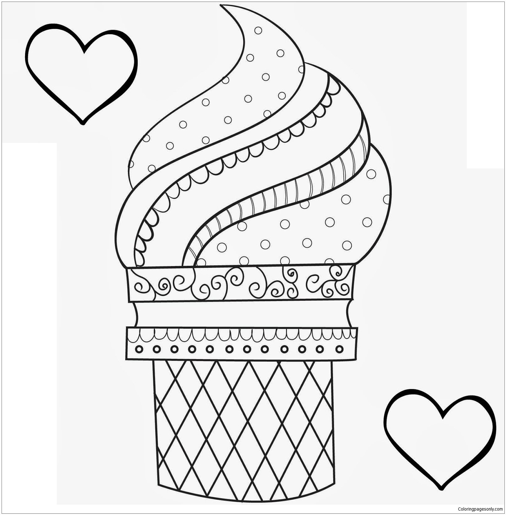 Dessert New Coloring Page Free Printable Coloring Pages