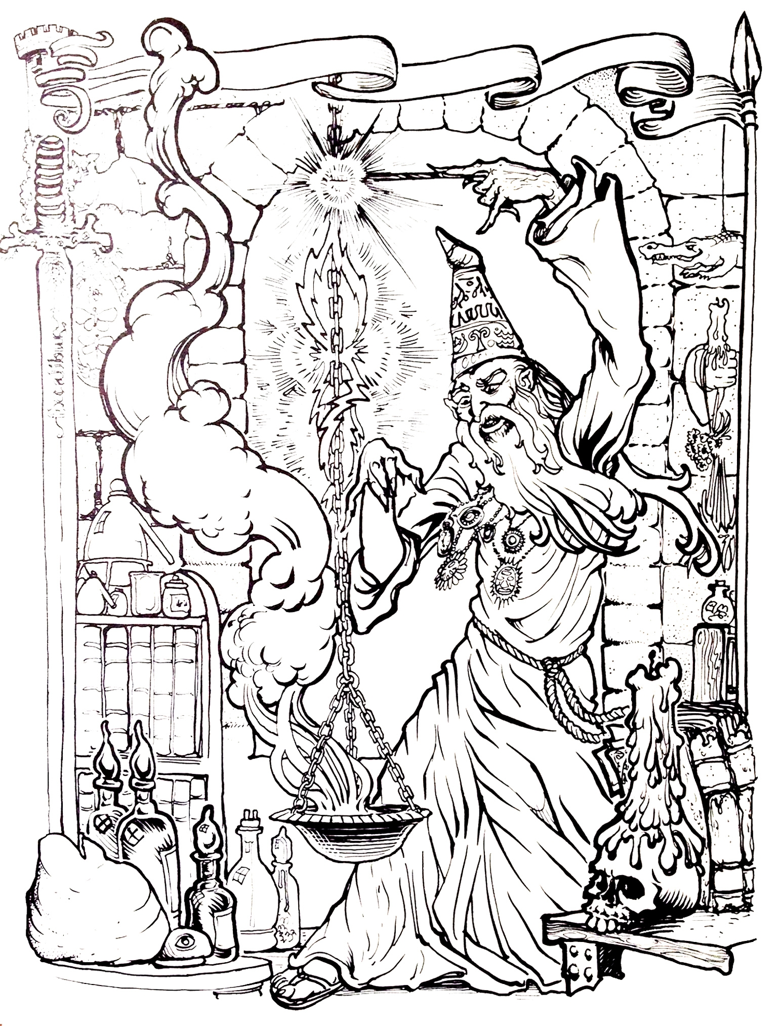 Details 84 Newest Wizard Coloring Pages Free To Print And Download Shill Art