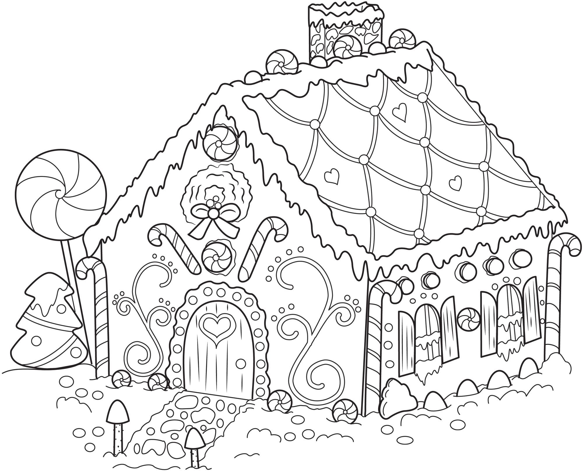 Difficult Christmas Coloring Pages For Adults At GetColorings Free Printable Colorings