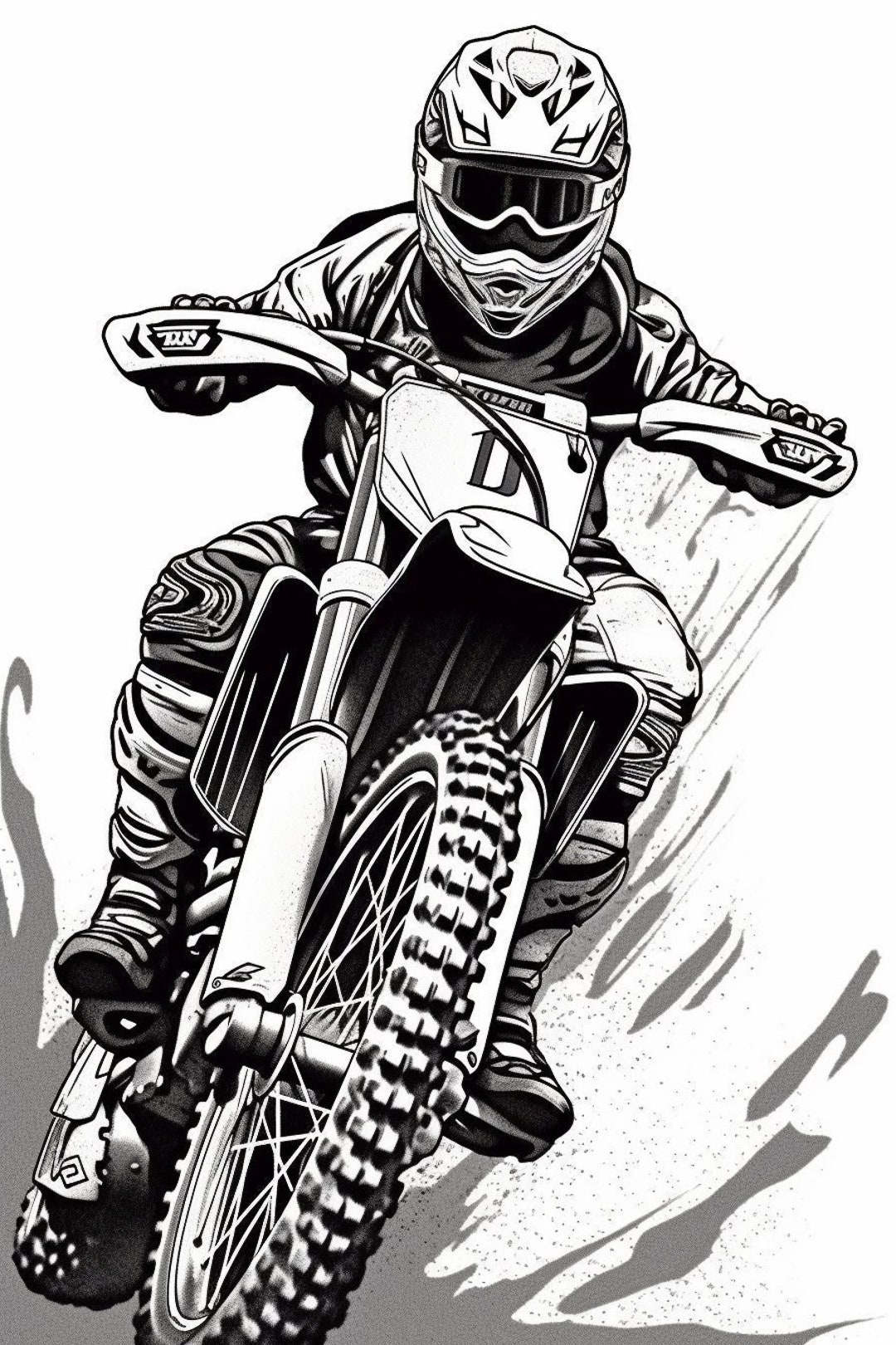 Dirt Bike Printable Coloring Page