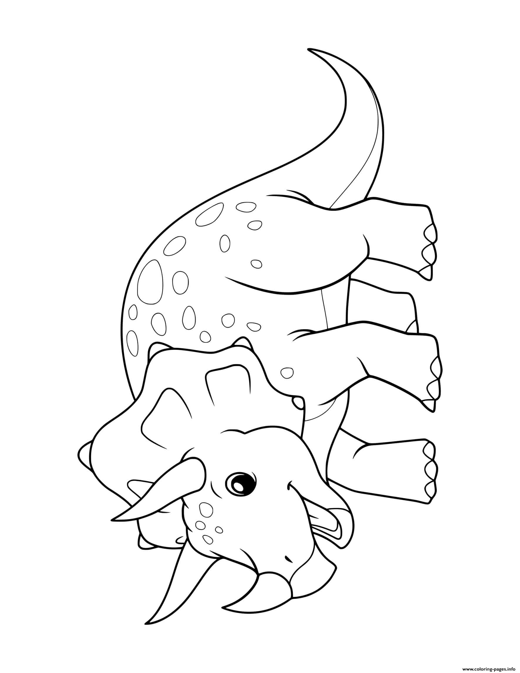 Printable Triceratops Coloring Pages