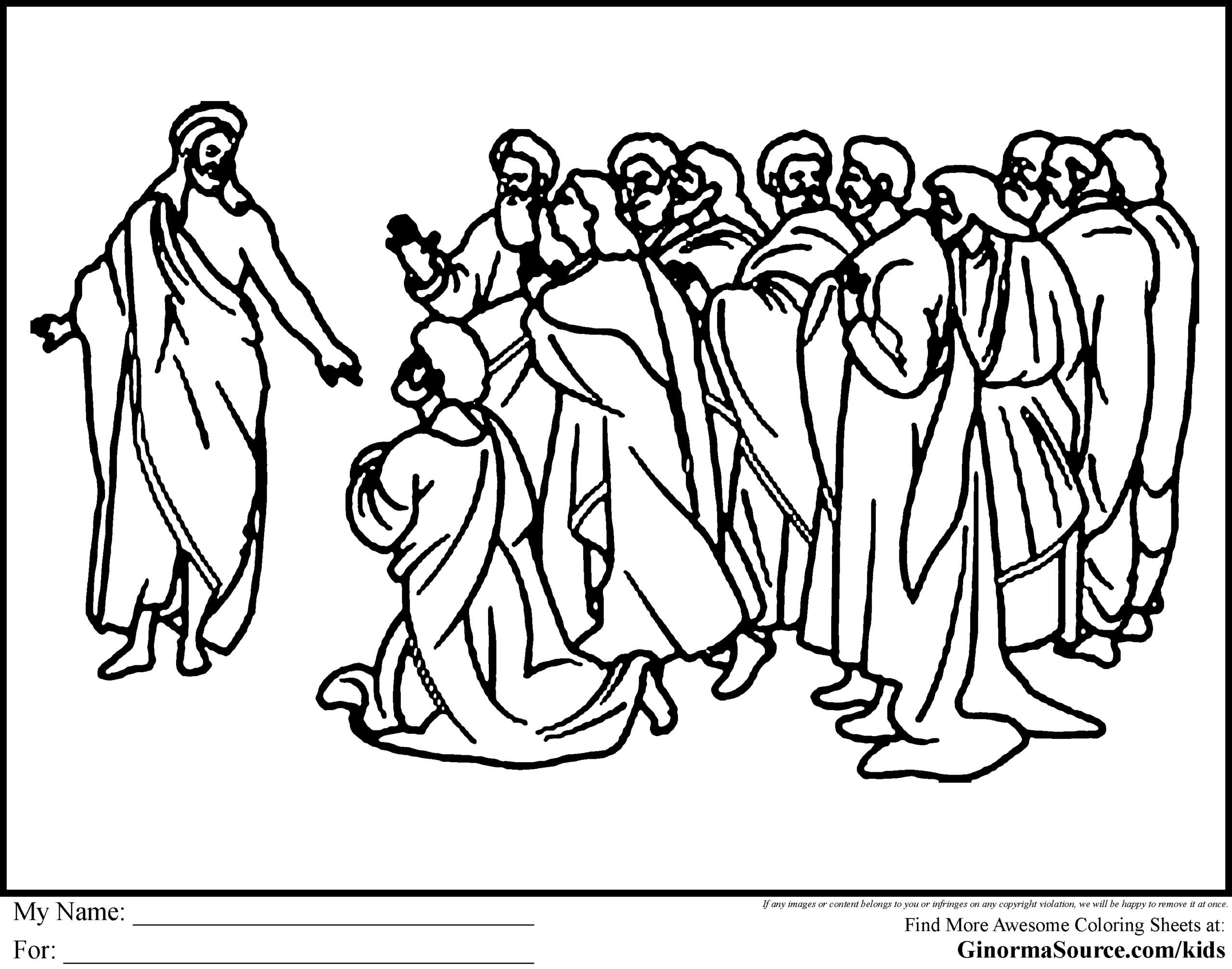 Disciples Coloring Pages Coloring Home