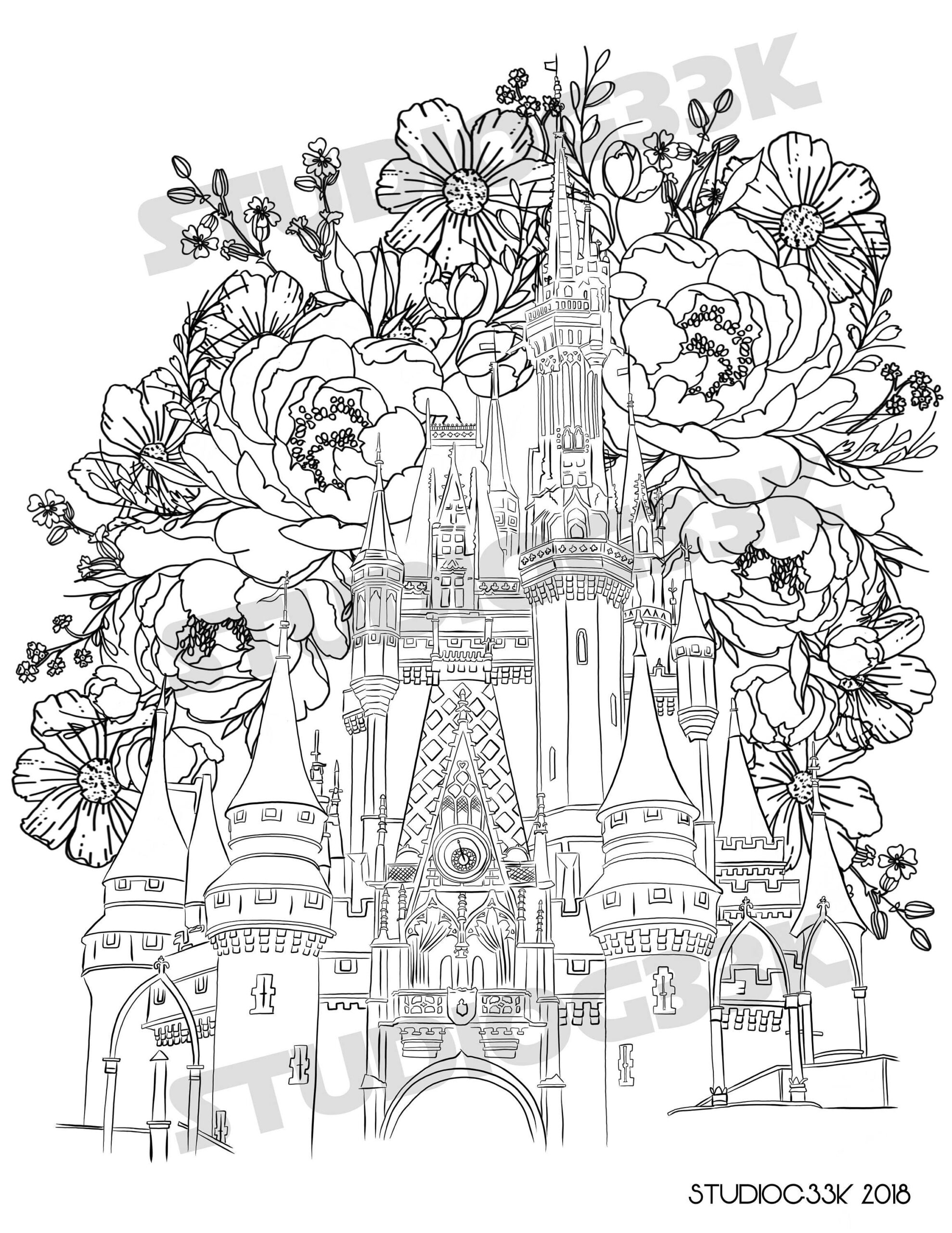 Disney Castle Coloring Pages Printable