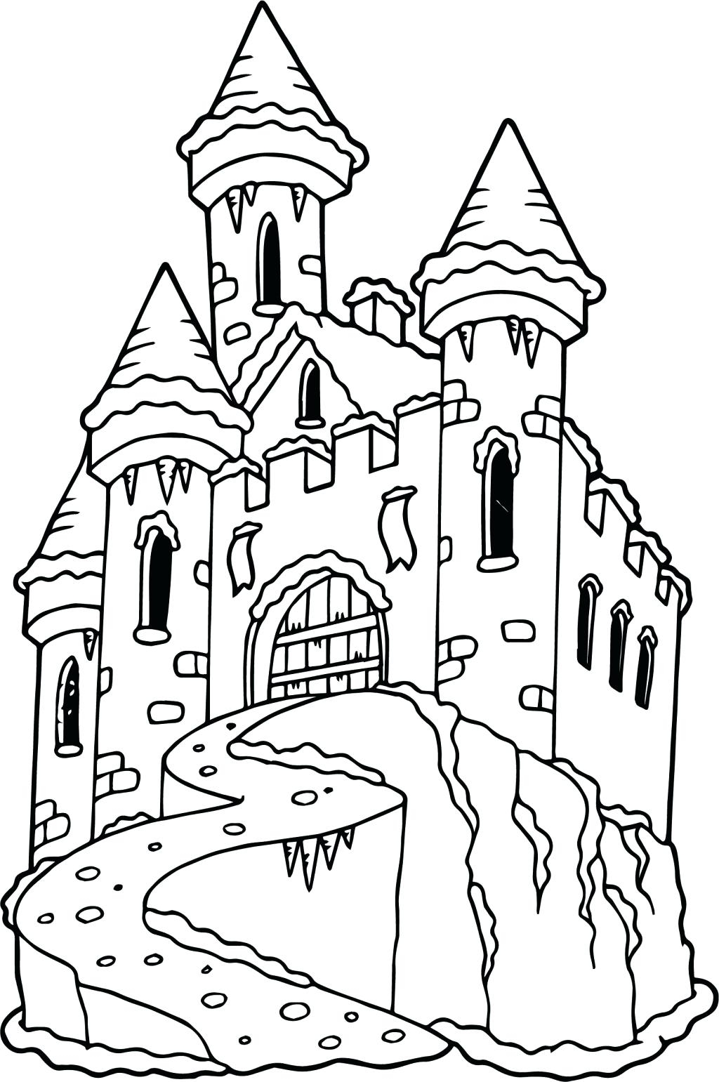 Disney Castle Coloring Pages Printable