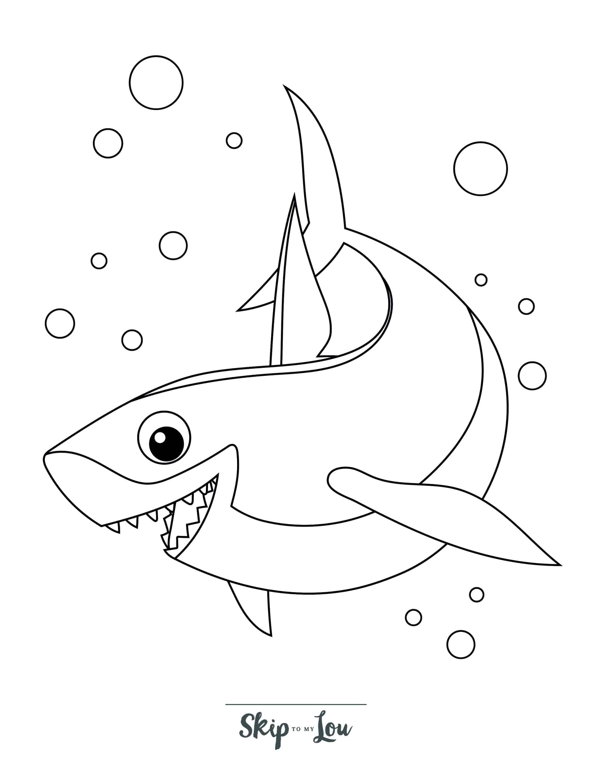 Printable Coloring Pages Sharks