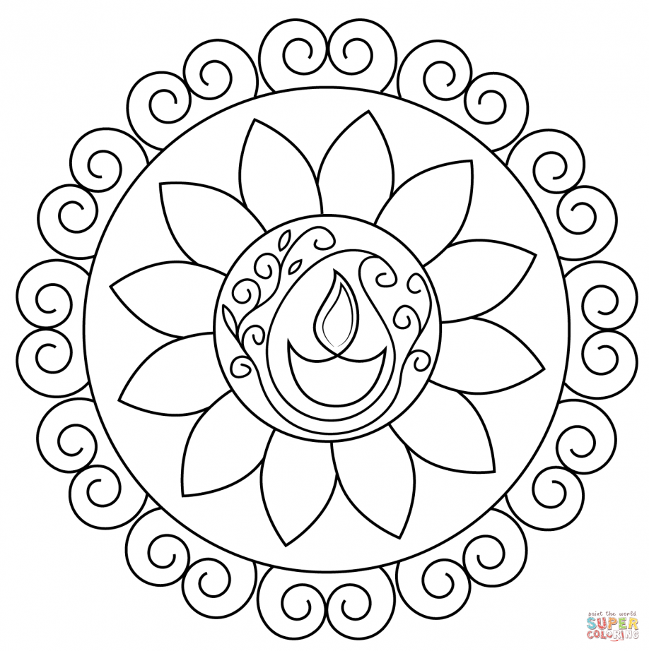 Diya Coloring Pages For Diwali At GetColorings Free Printable Colorings Pages To Print And