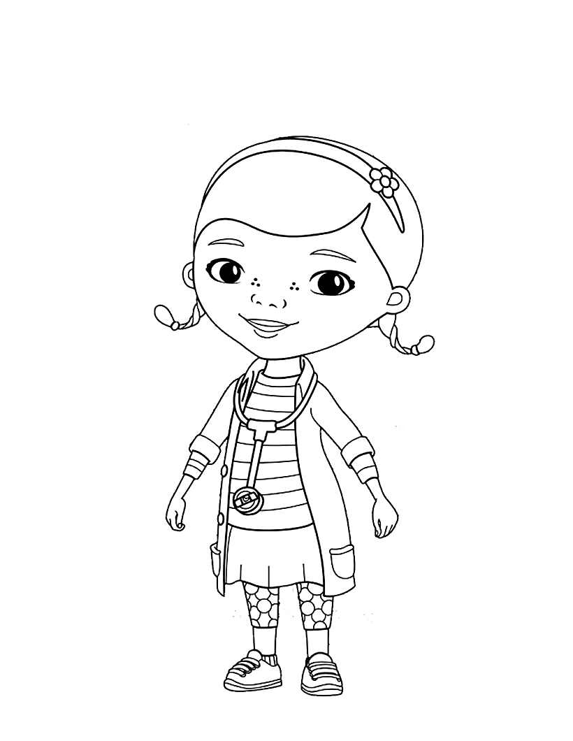 Doctor Teddy Disney Coloring Page For Kids Doc McStuffins Coloring Pages For Kids