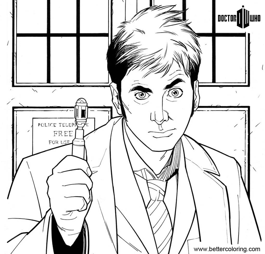 Doctor Who Coloring Pages David Tennant Free Printable Coloring Pages