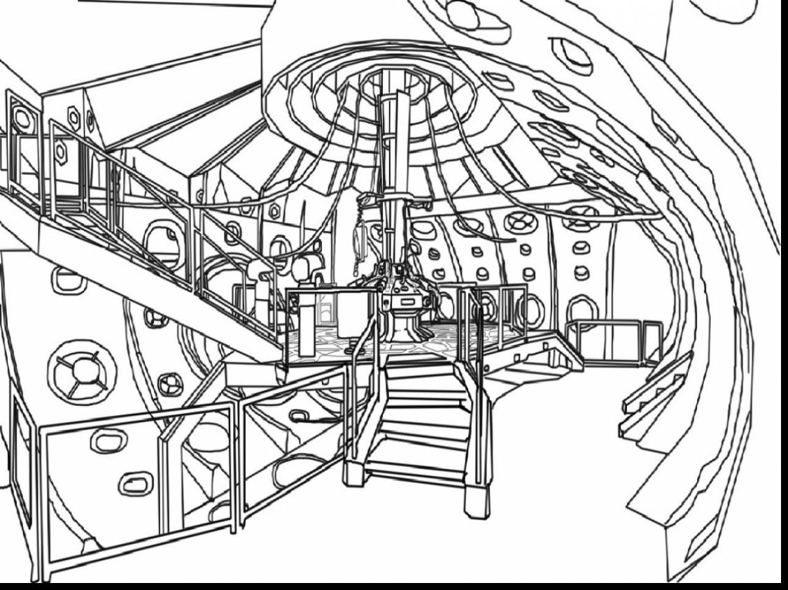 Tardis Printable Coloring Page