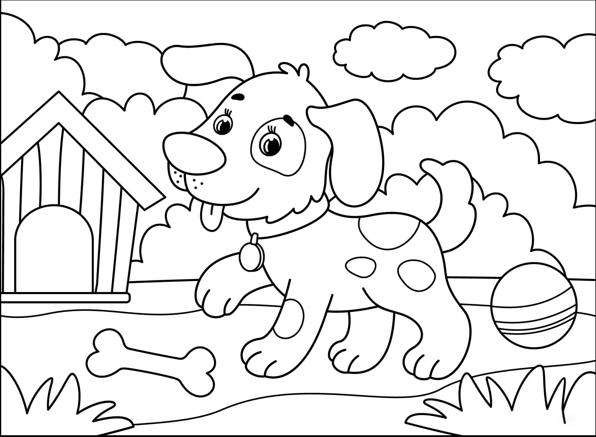 Printable Coloring Pages Of Dogs