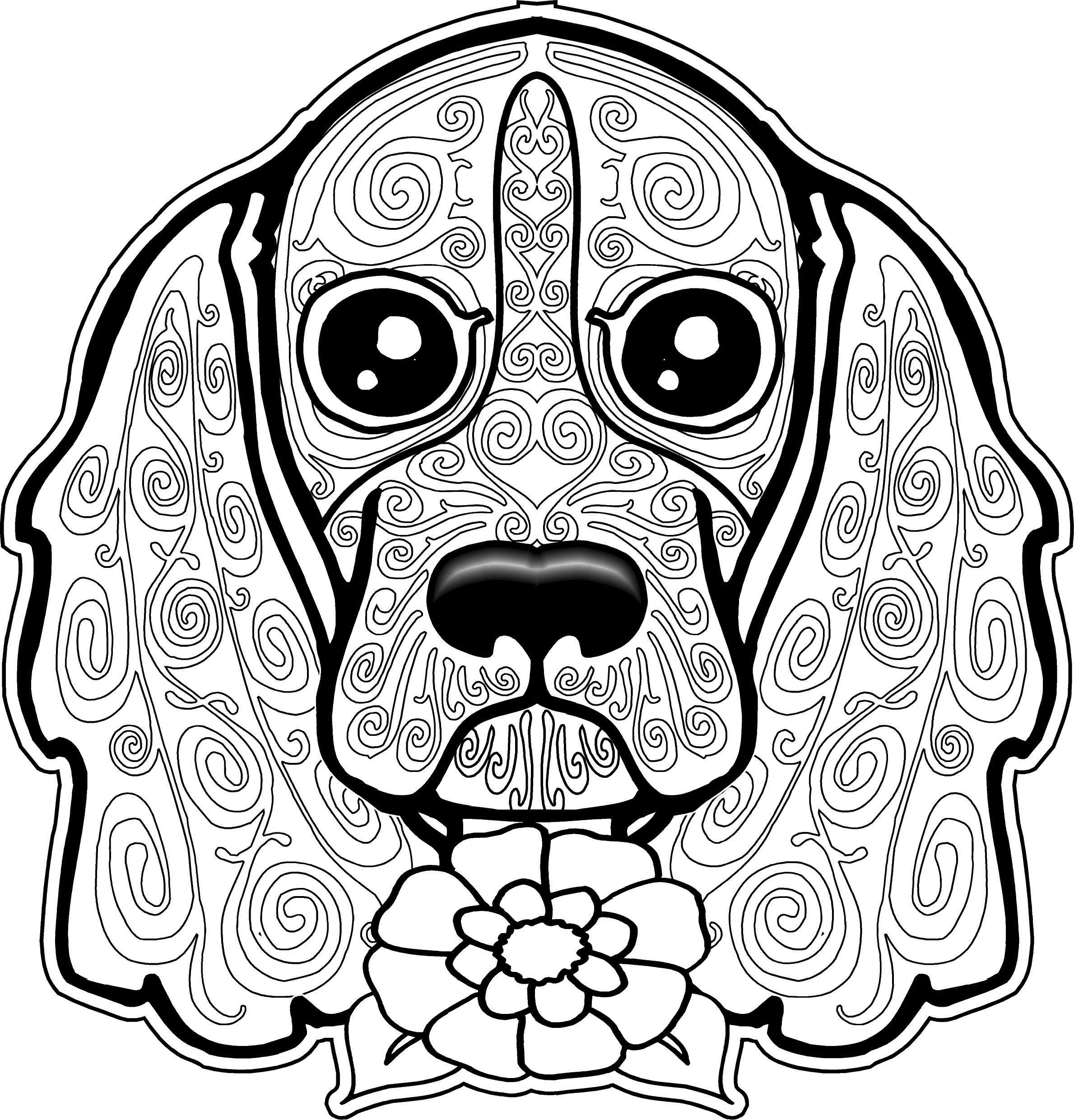 Adult Coloring Pages Puppy Printable
