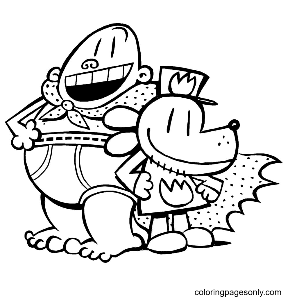 Dog Man Coloring Pages Printable