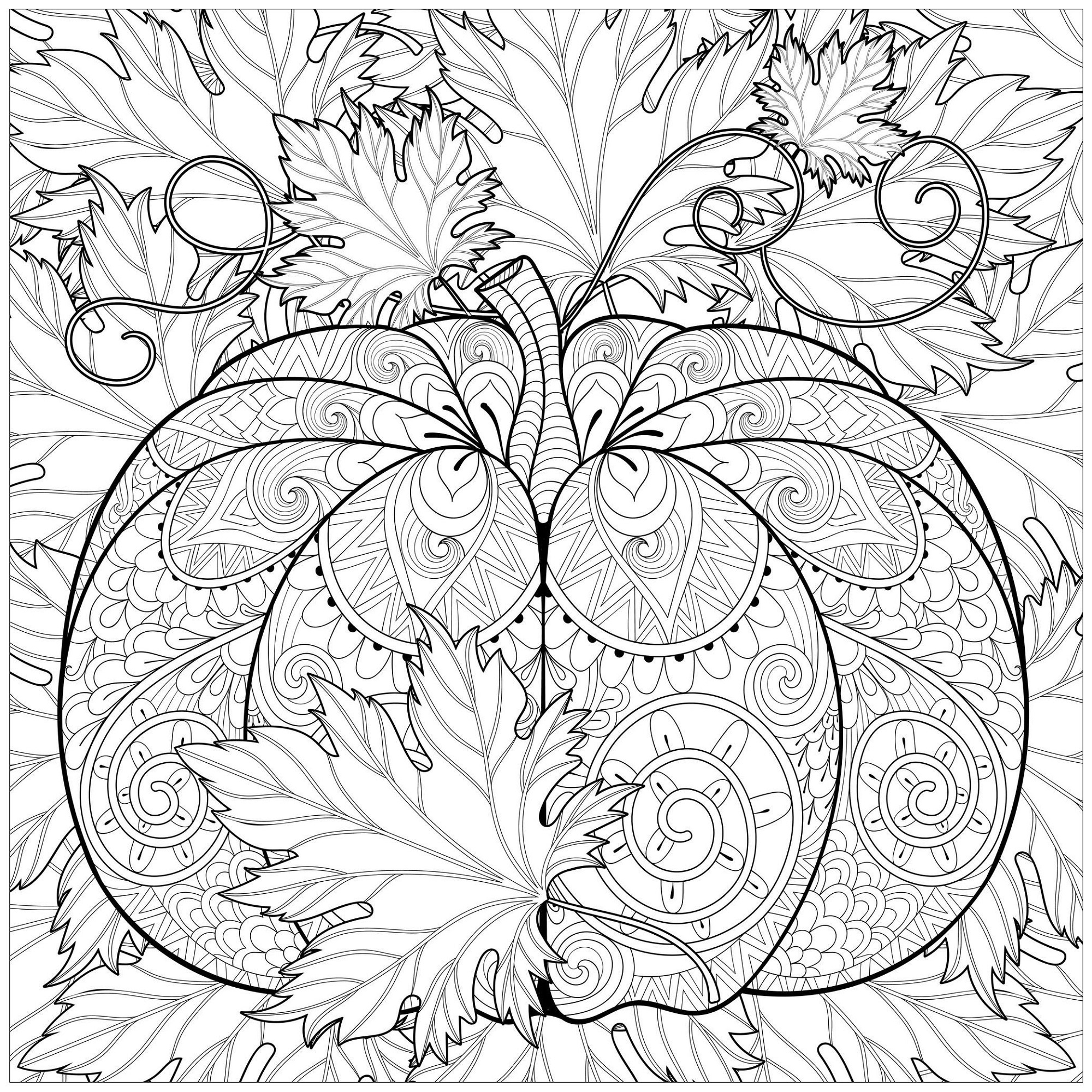 Fall Coloring Page Printable