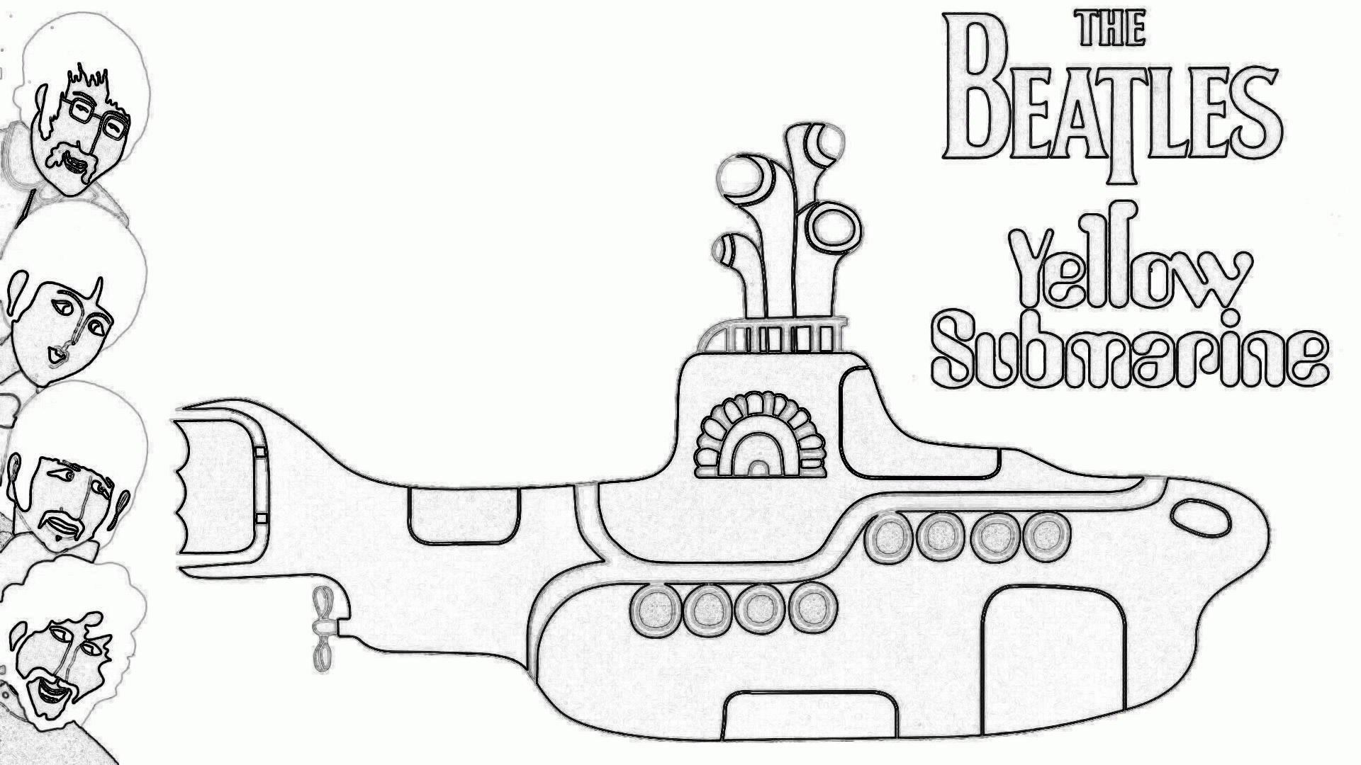 Beatles Coloring Pages Printable