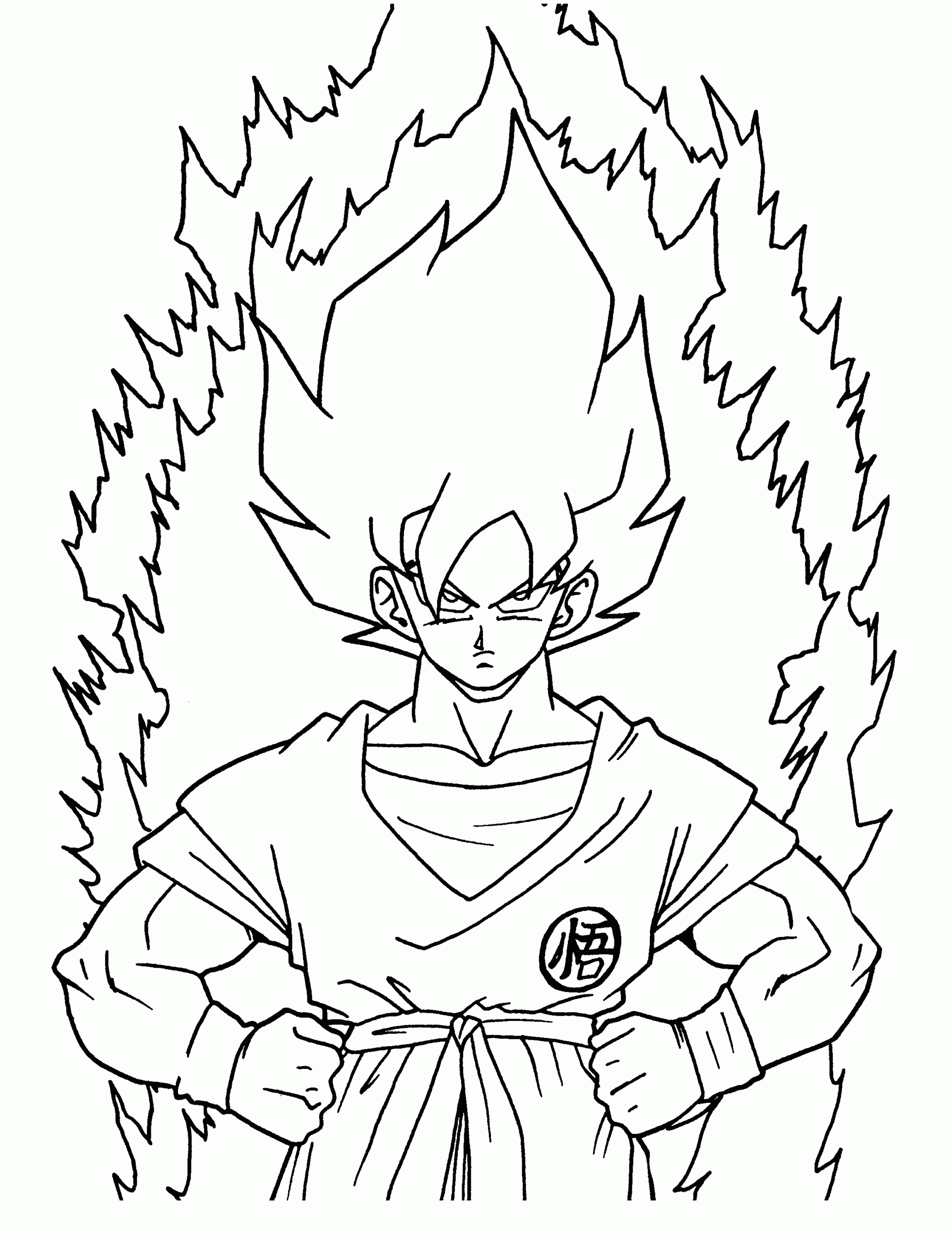 Goku Printable Coloring Pages