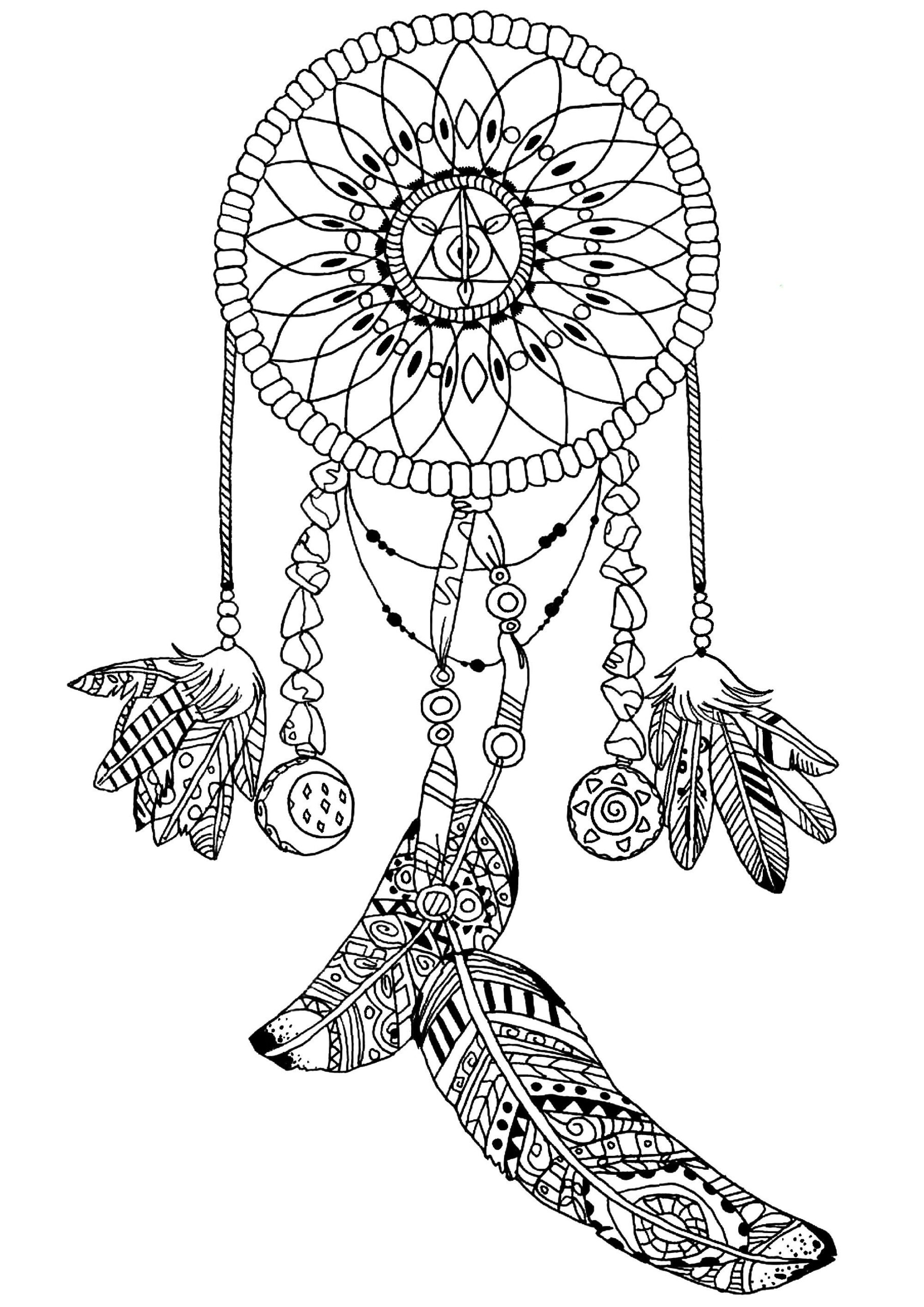 Dreamcatcher By Pauline Dreamcatcher Coloring Pages For Adults