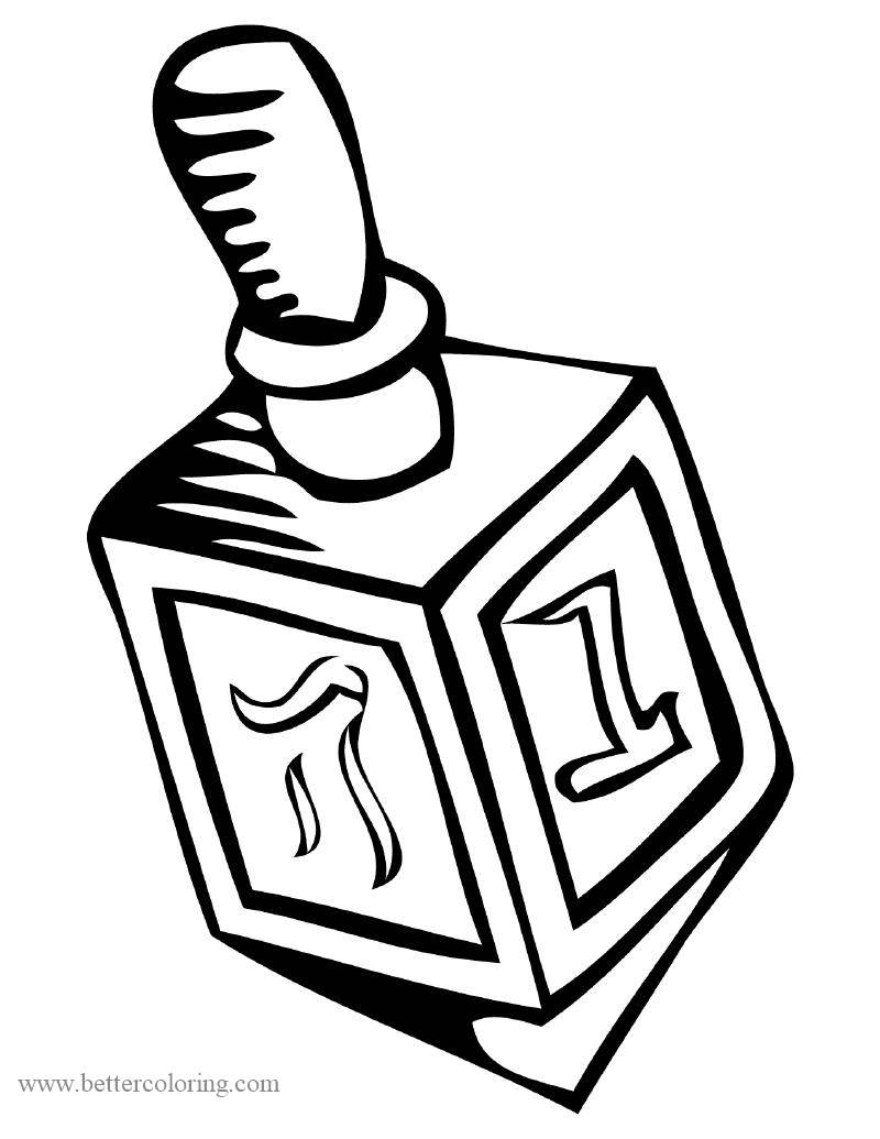 Dreidel Coloring Pages For Hanukkah Free Printable Coloring Pages