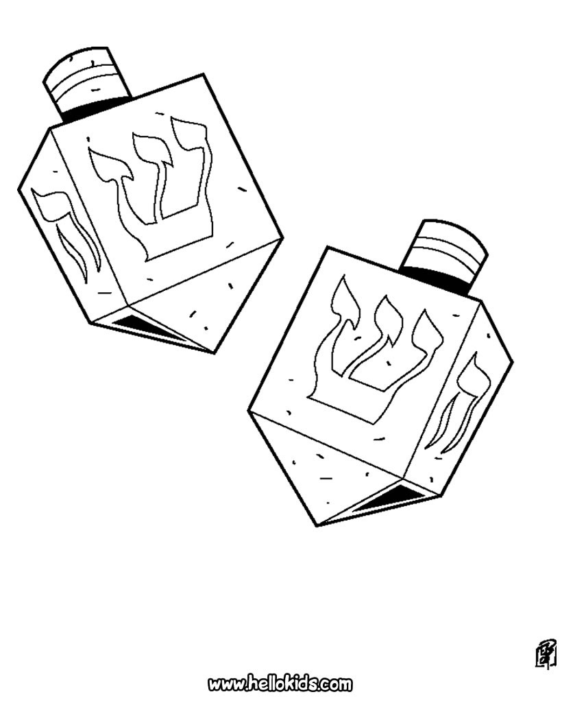 Printable Coloring Pages Dreidel
