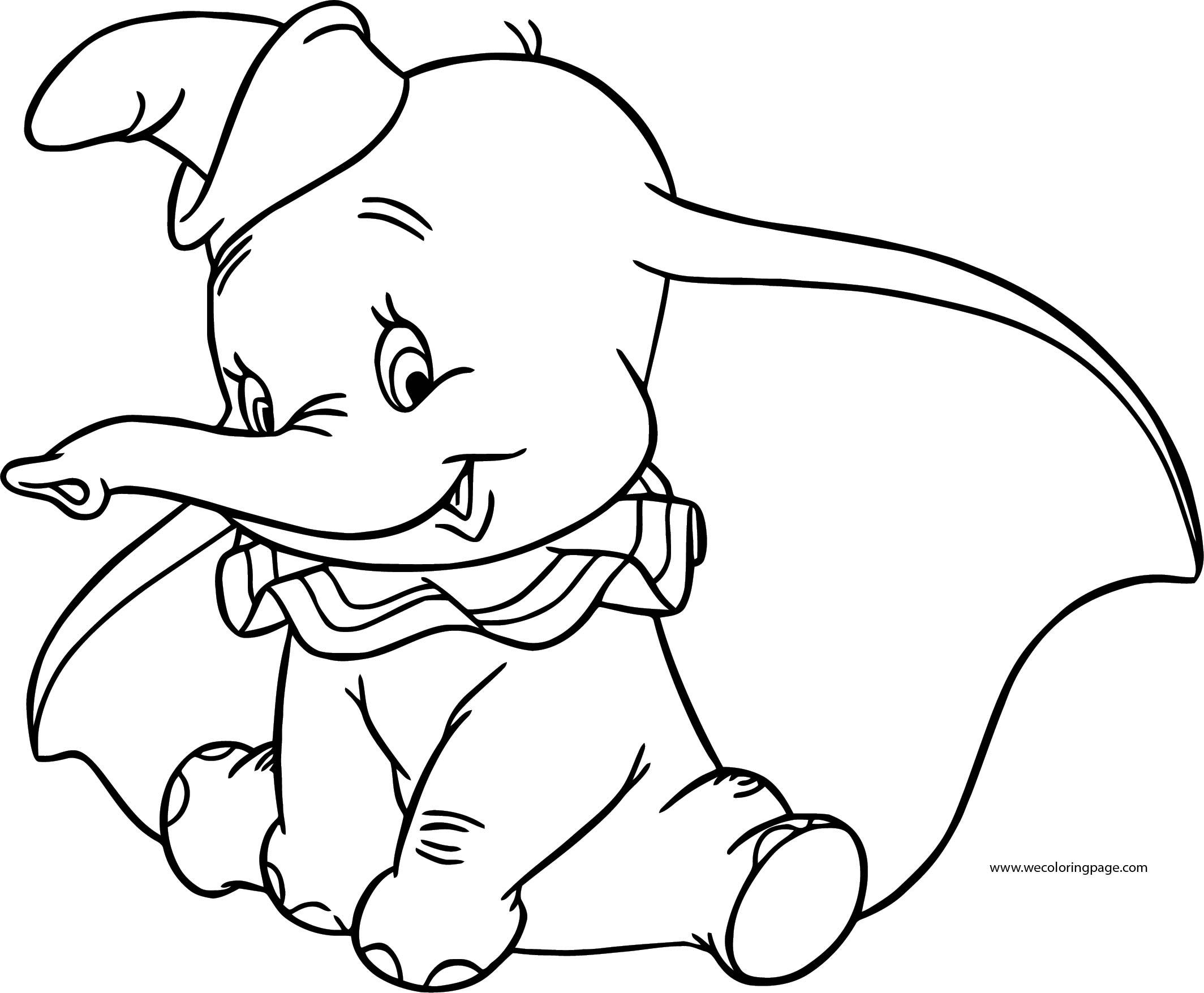 Dumbo Cute Coloring Pages 2 Wecoloringpage