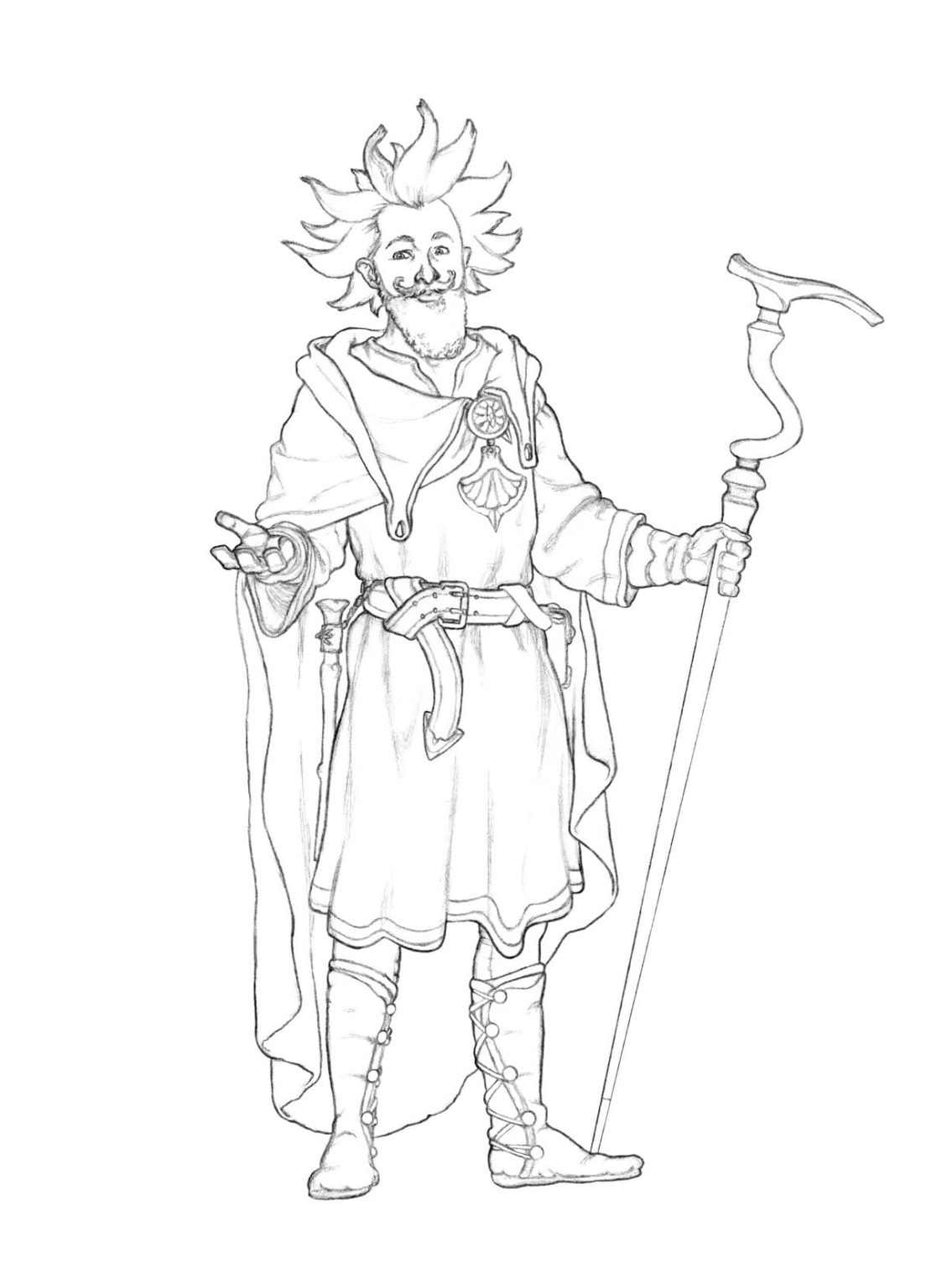 Dungeons Dragons Wizard Coloring Page Coloring Pages