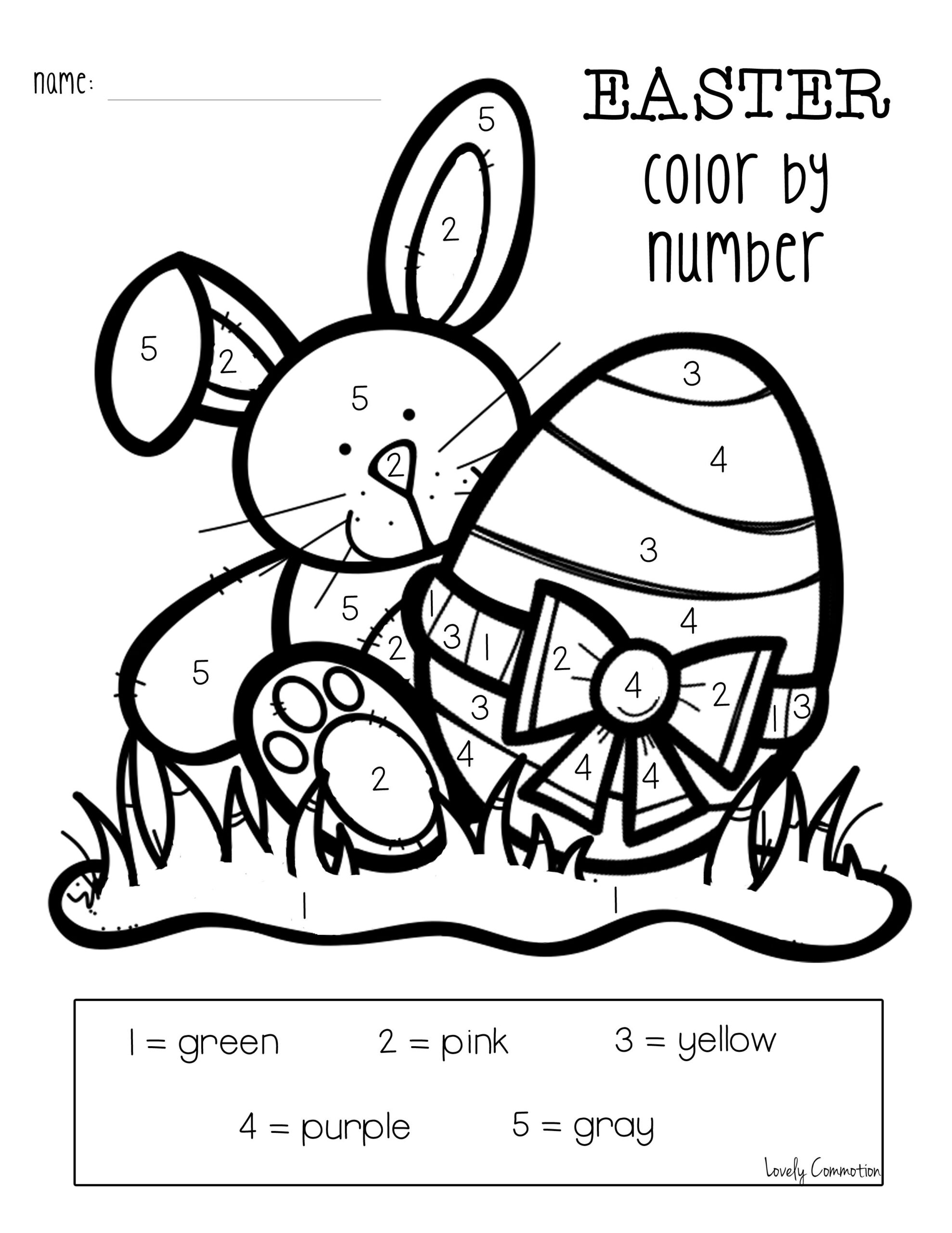 Preschool Easter Coloring Pages Printable