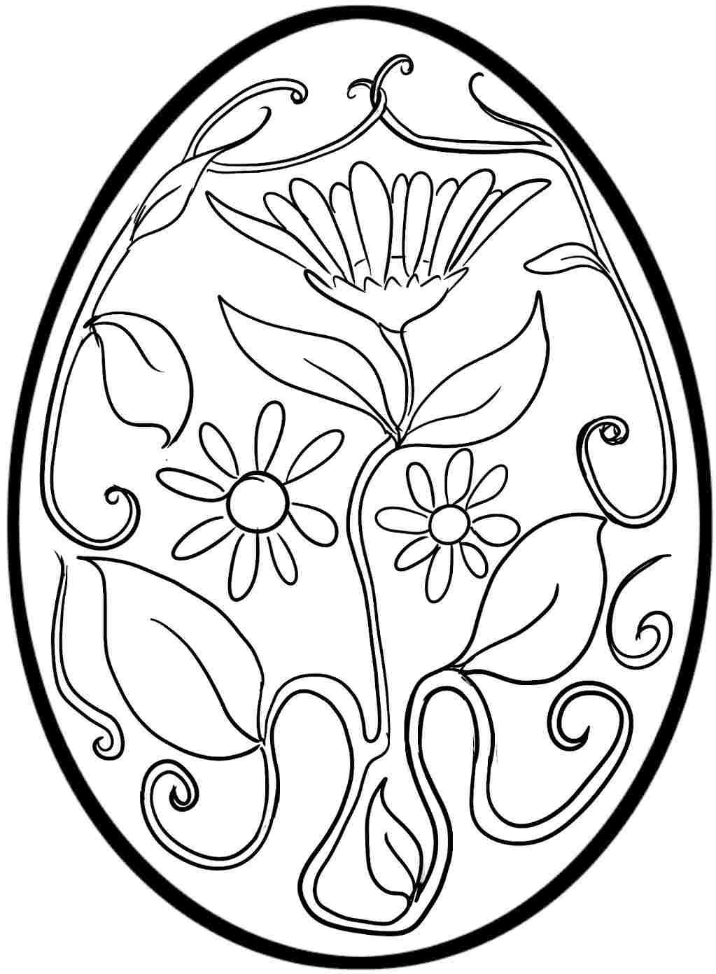 Easter Egg Coloring Pages Free Printable For Kindergarten 18079 Easter Egg Printable