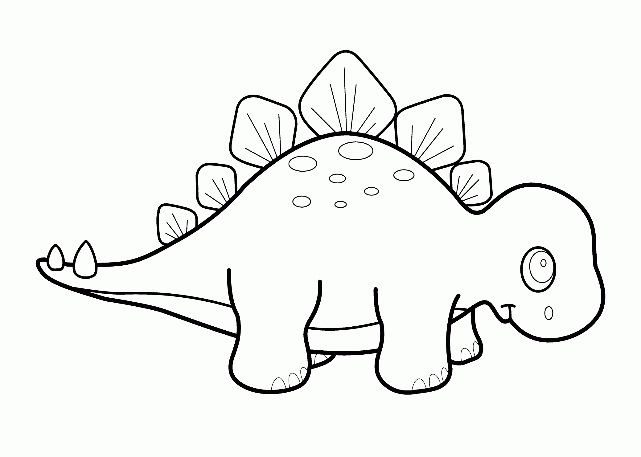 Easy Printable Coloring Pages Dinosaur