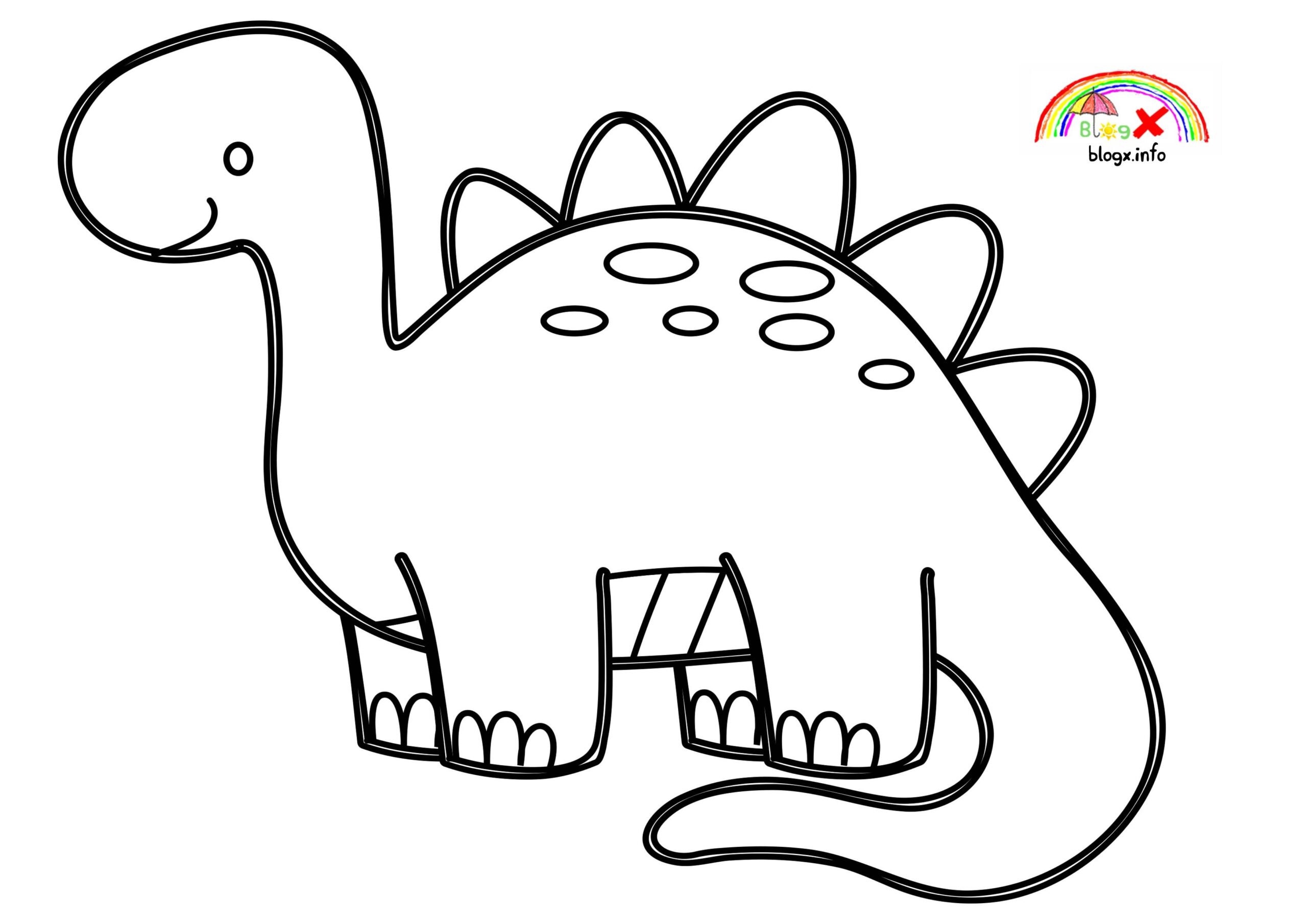 Easy Dinosaur Coloring Pages Free Download Gmbar Co