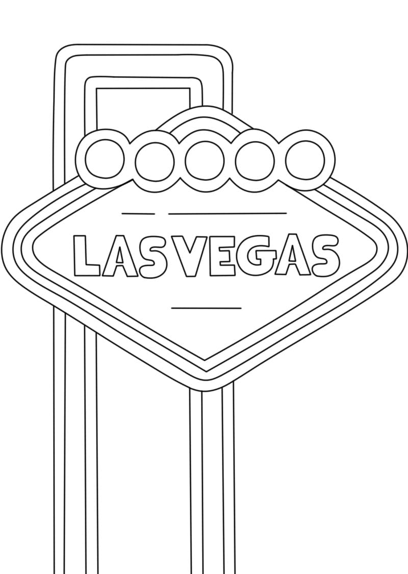 Easy Las Vegas Coloring Page Download Print Or Color Online For Free