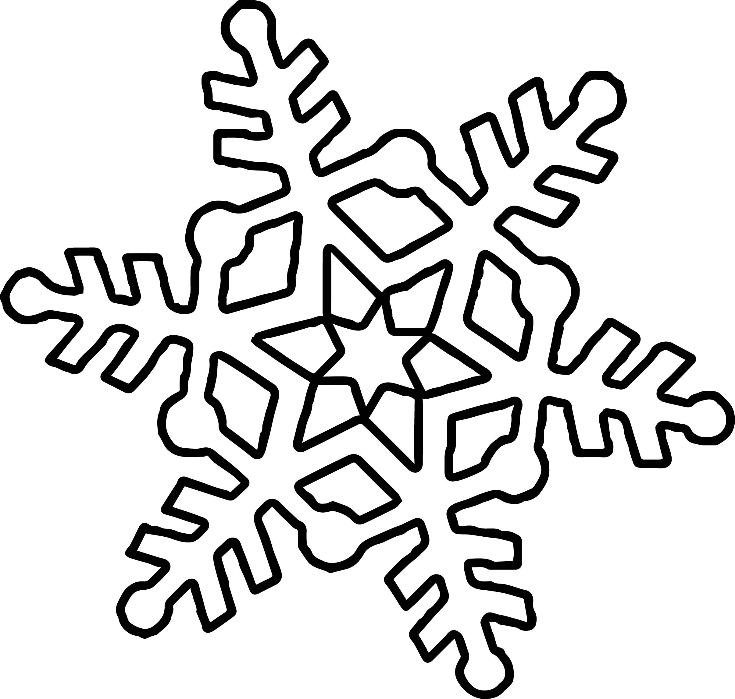 Snow Flake Coloring Pages Printable