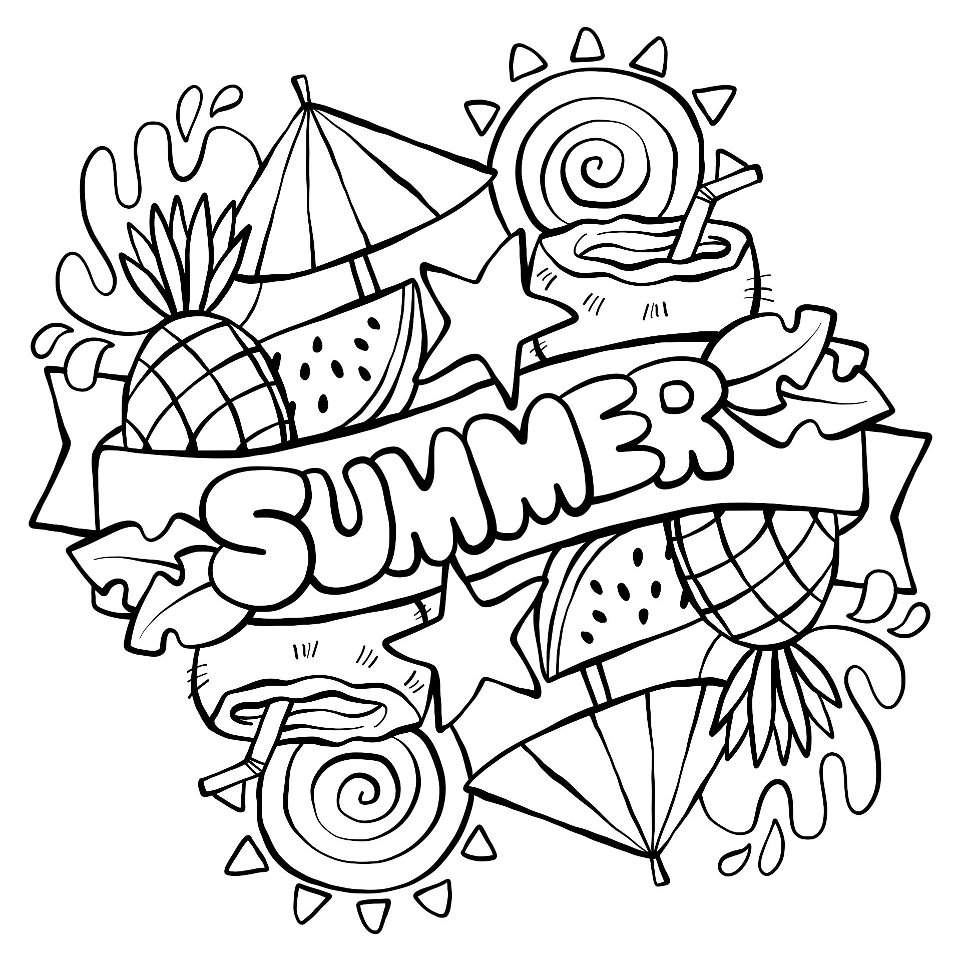 Coloring Pages Summer Printable
