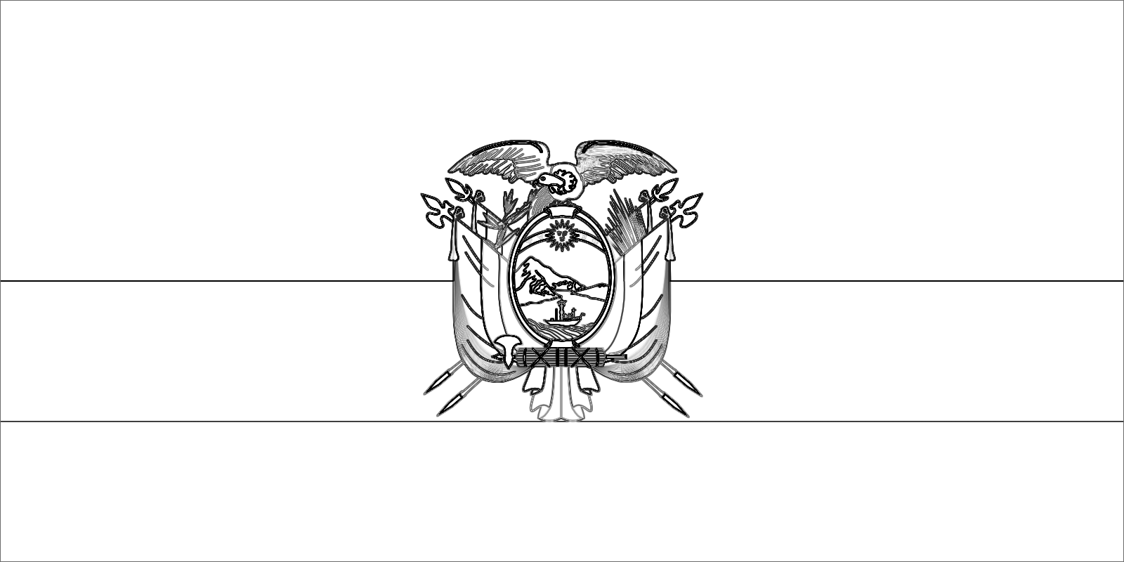 Ecuador Flag Coloring Page Printable