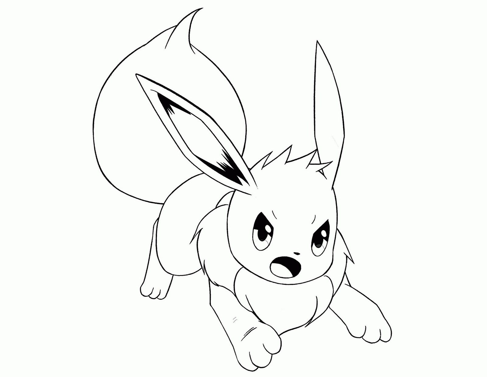Eevee Coloring Pages Printable Free Pokemon Coloring Pages