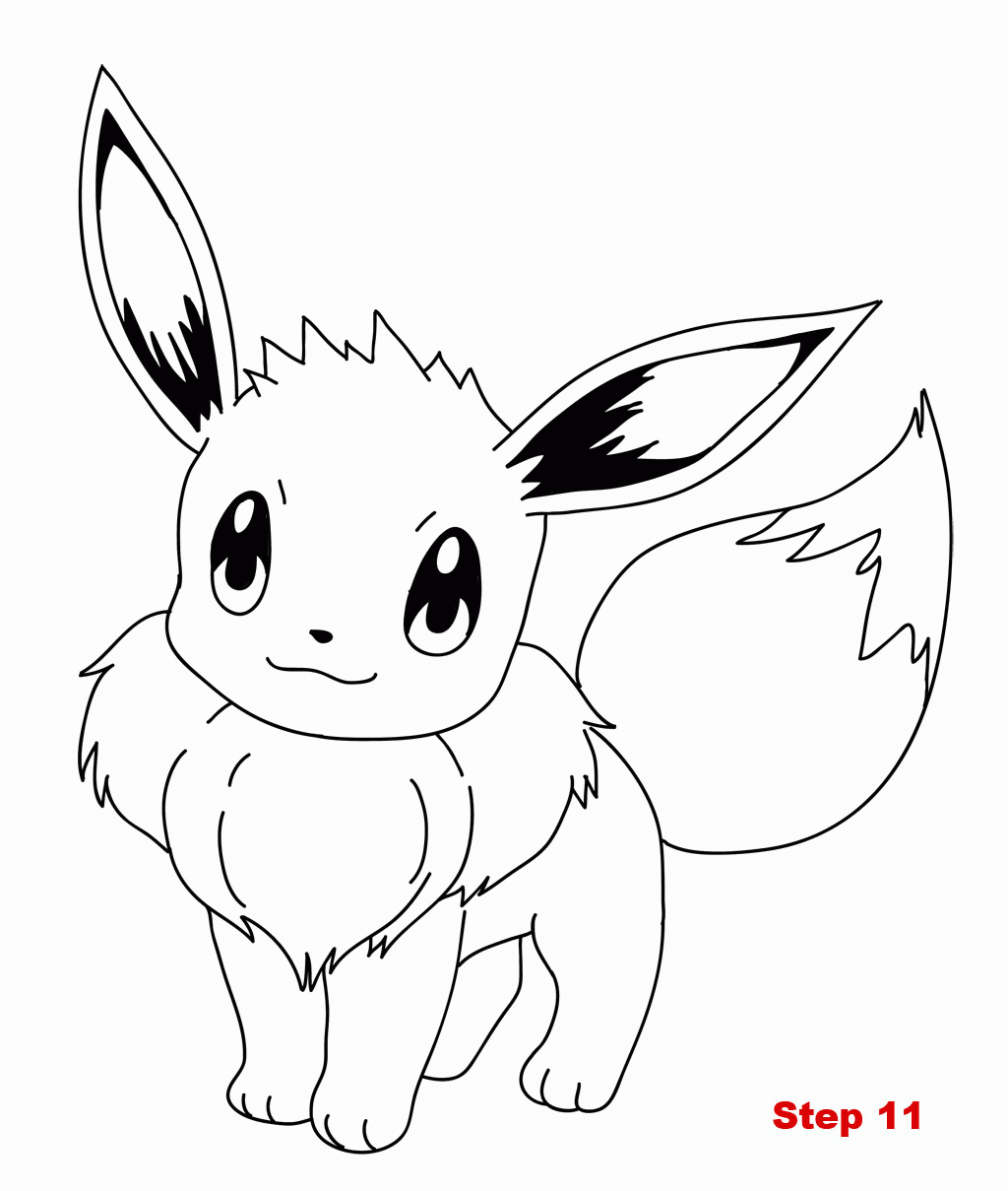 Eevee Coloring Pages Printable