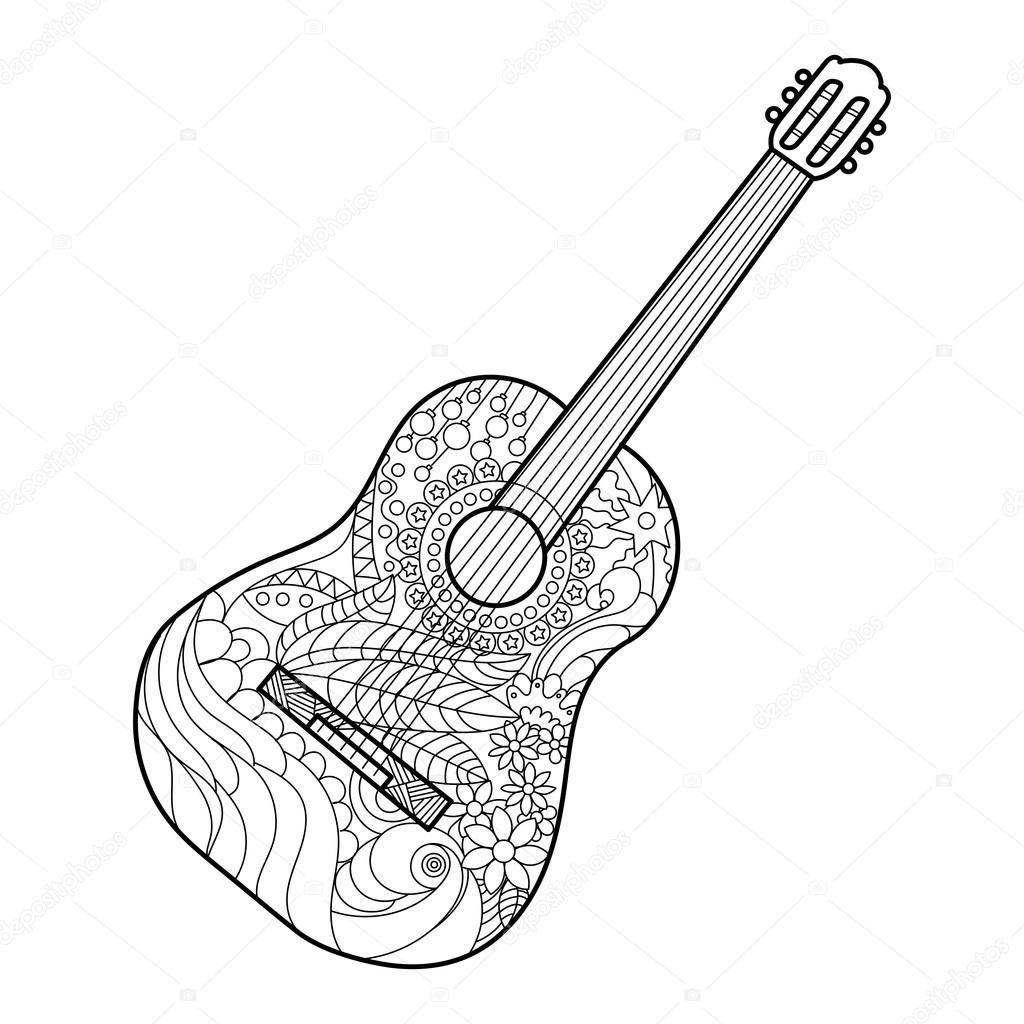Electric Guitar Coloring Pages Printable Coloring Pages