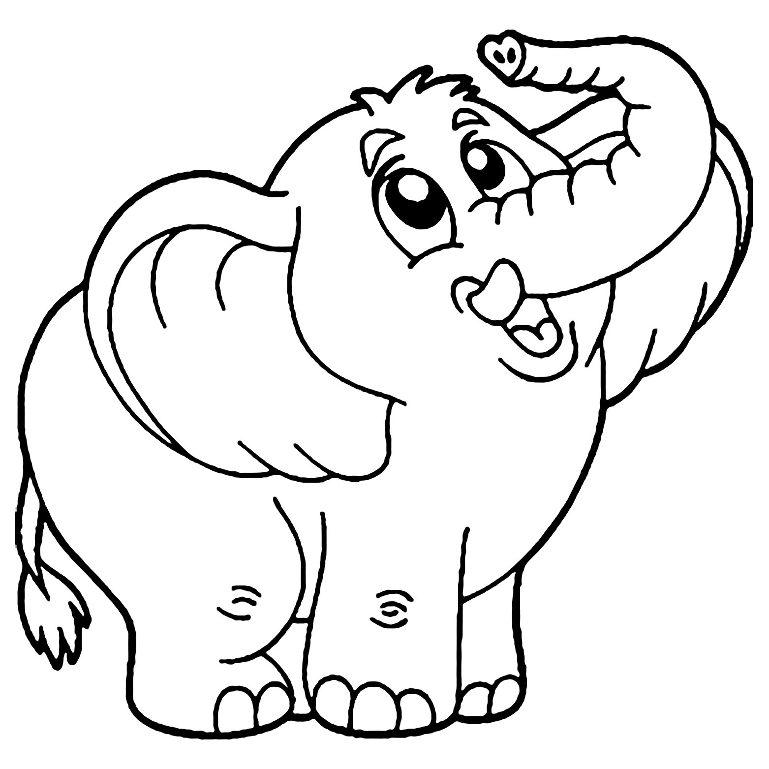 Printable Coloring Pages Elephants