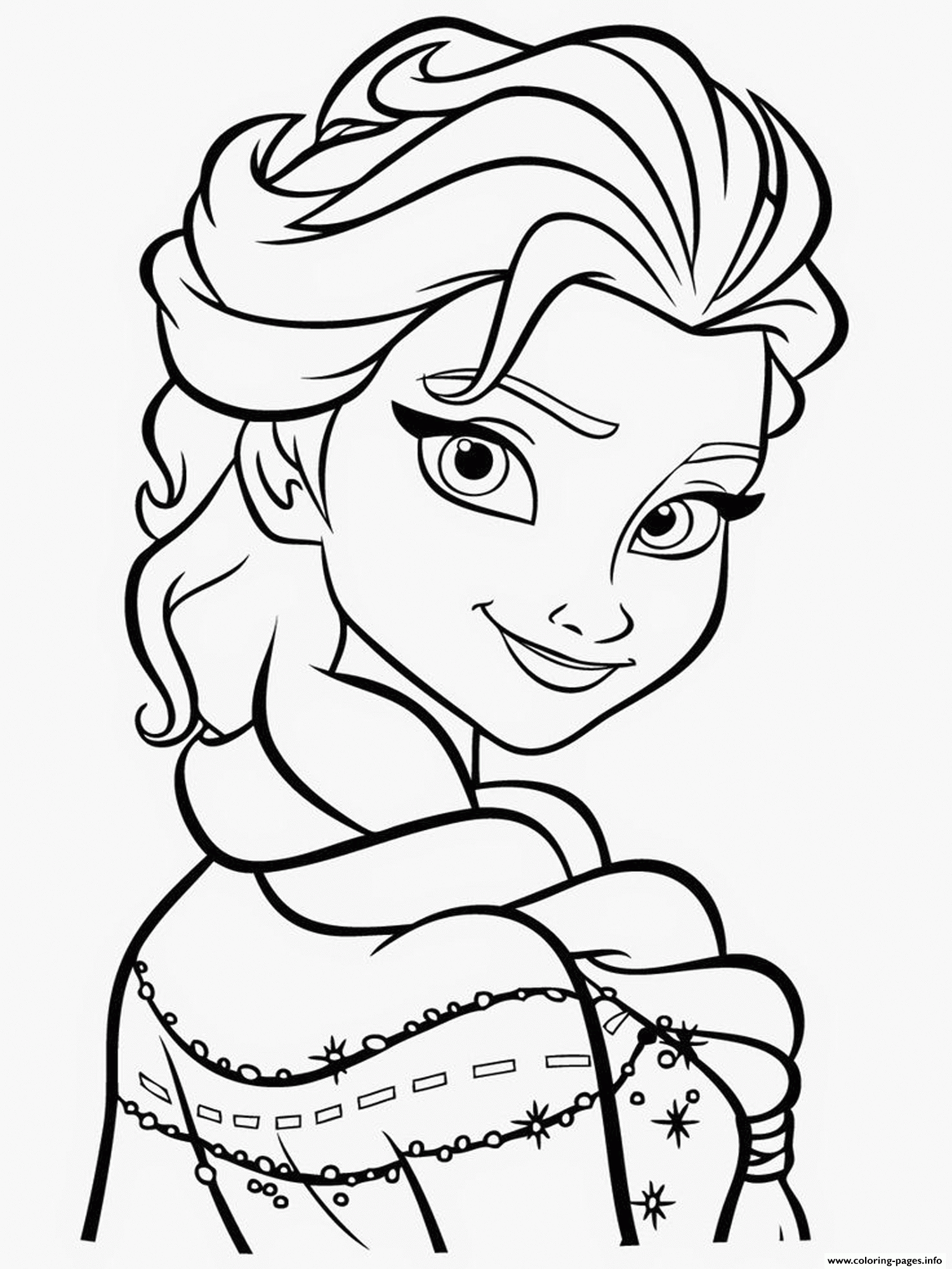 Elsa Frozen Coloring Sheet Coloring Page Printable