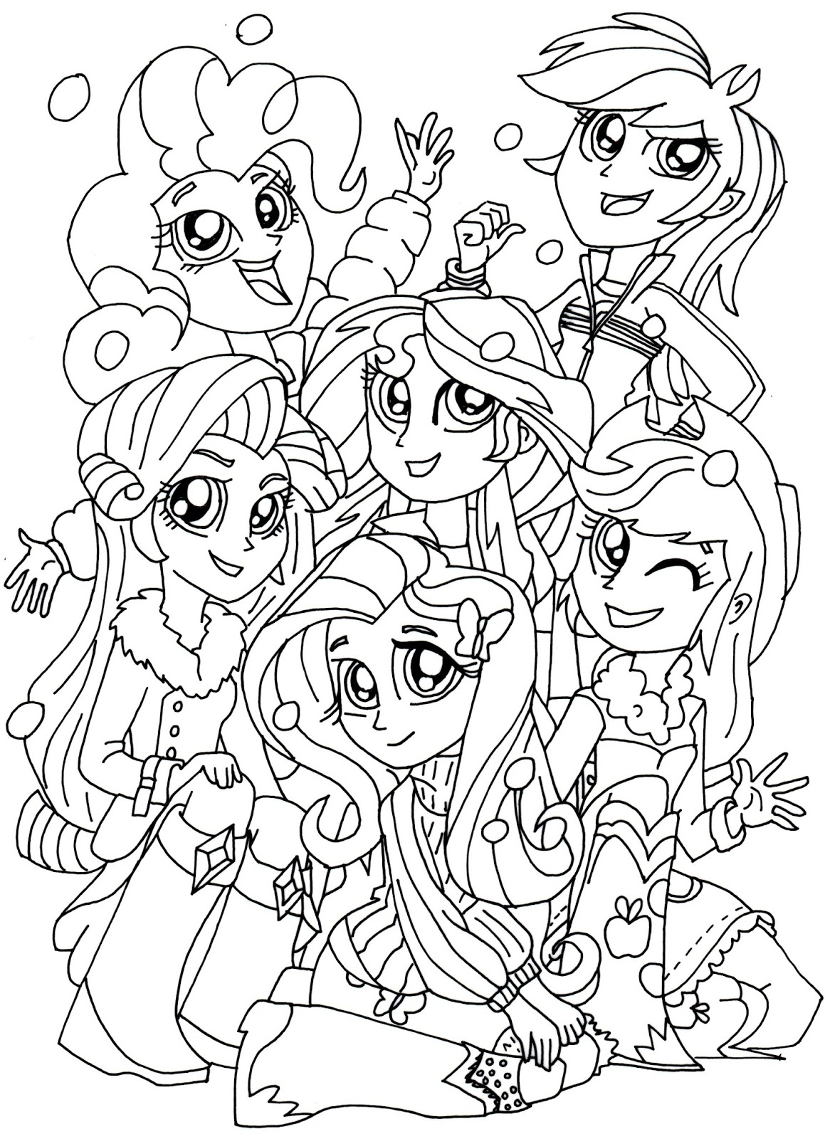 Equestria Girls Coloring Pages Printable