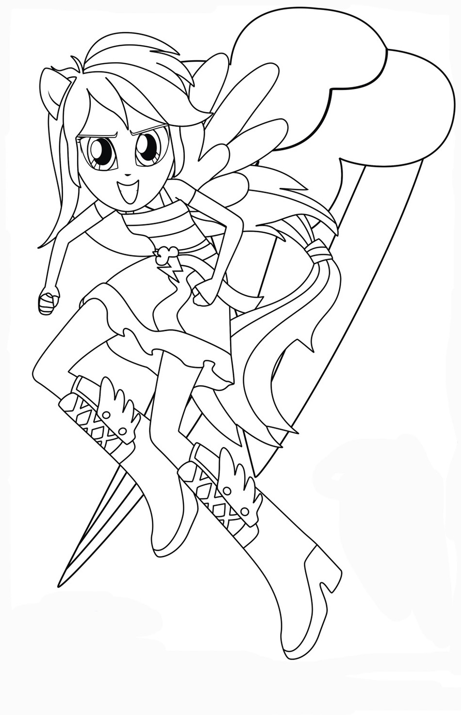 Equestria Girls Coloring Pages To Download And Print For Free