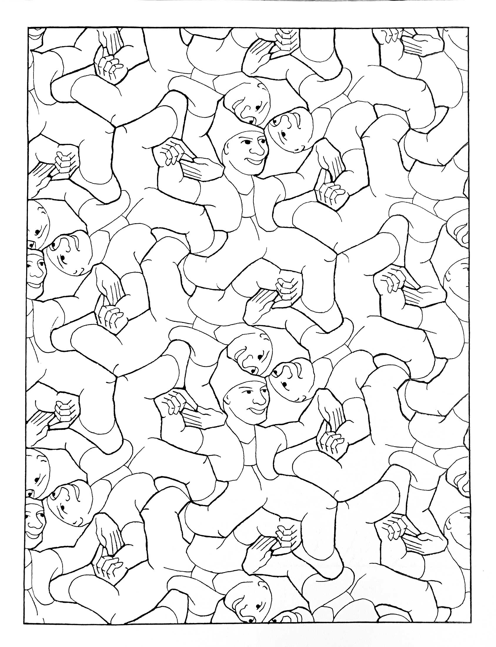 Escher Printable Coloring Pages Sketch Coloring Page