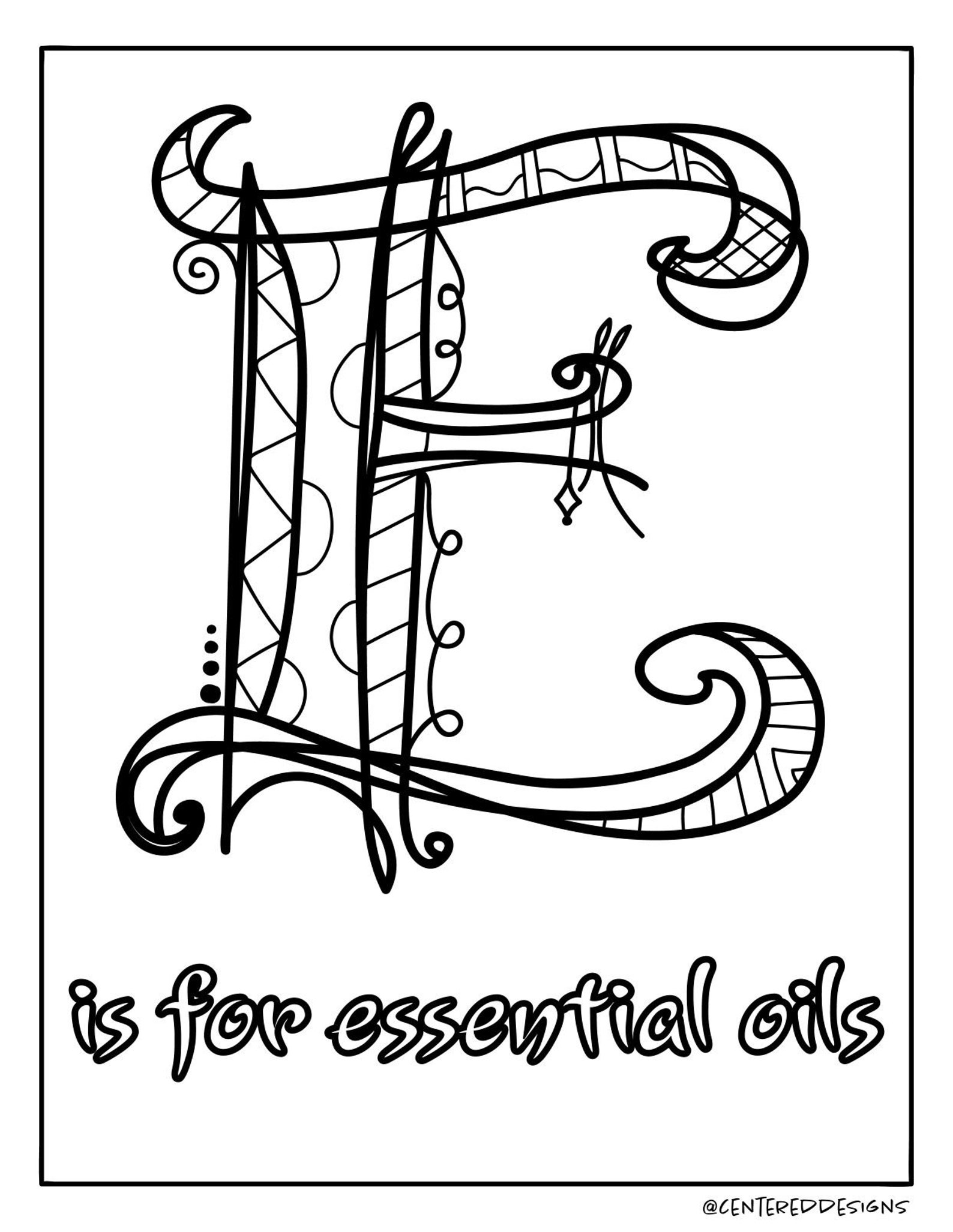 Essential Oil Printable Coloring Pages