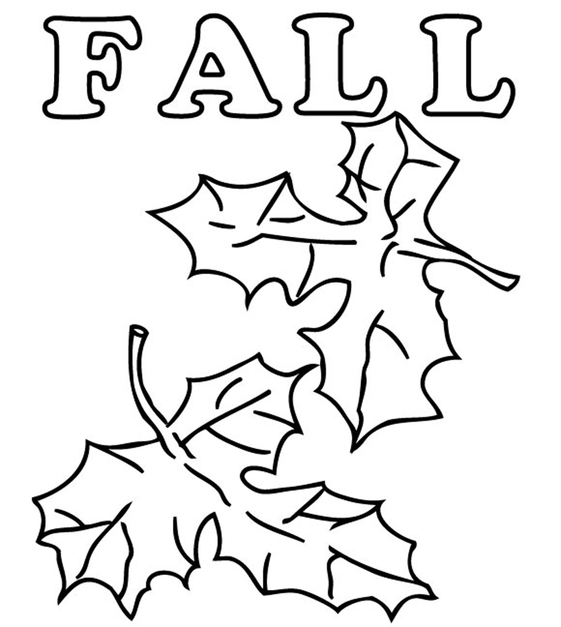 Fall Leaves Printable Coloring Pages