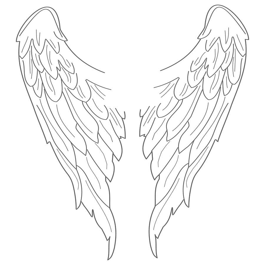 Fantastic Angel Wings Coloring Page Download Print Or Color Online For Free